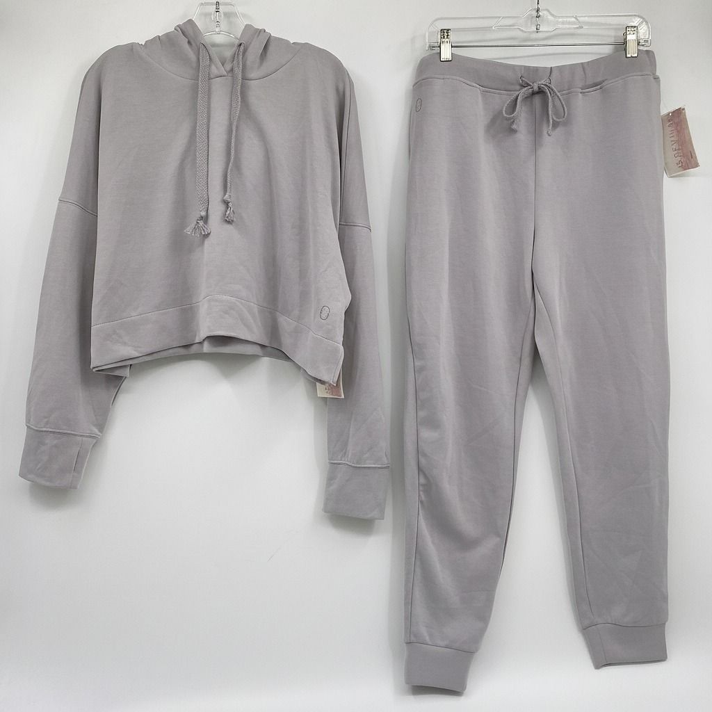 AS Revival Light Gray Boxy Hoodie and Joggers Set
