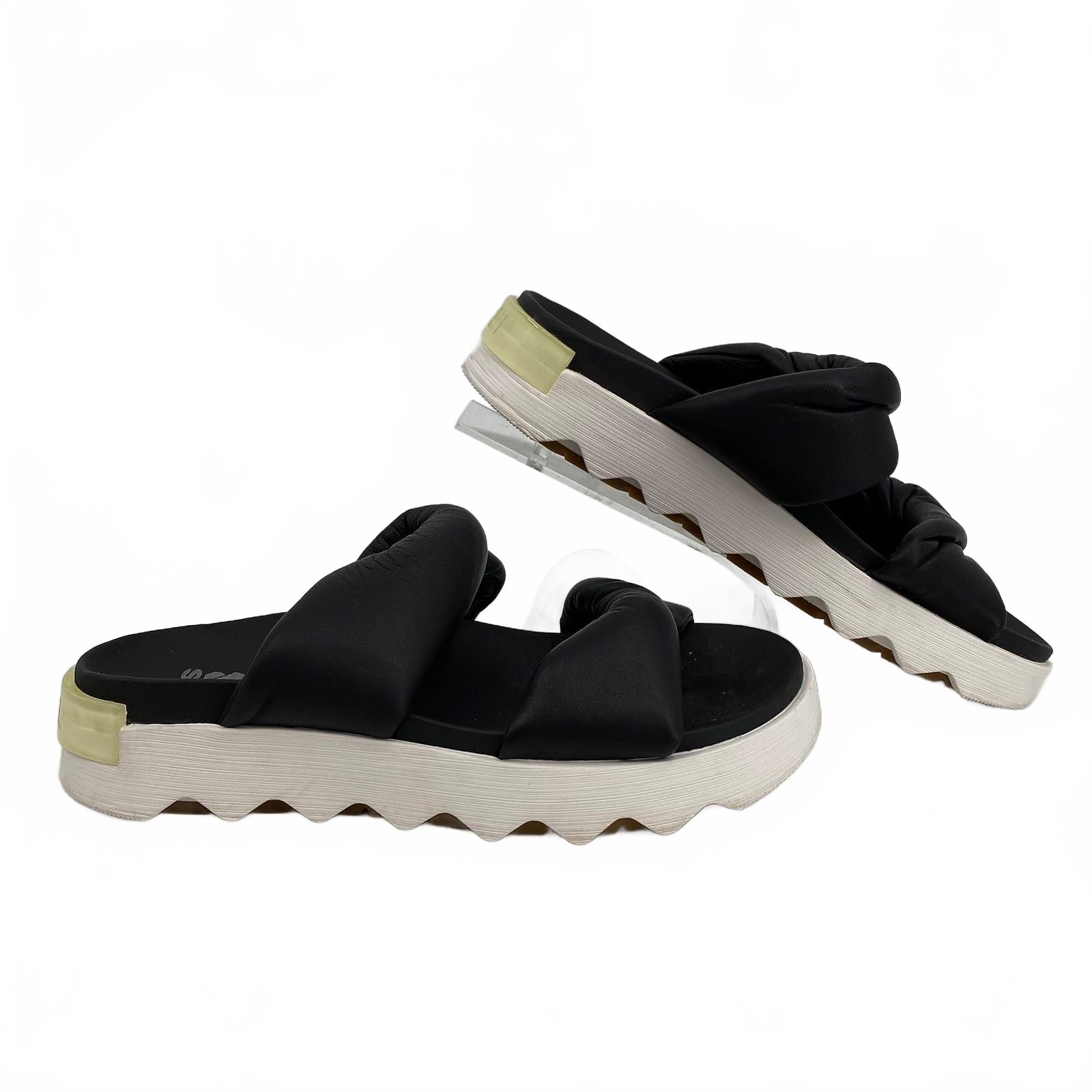 Sorel Black Viibe Twist Slide Sandals