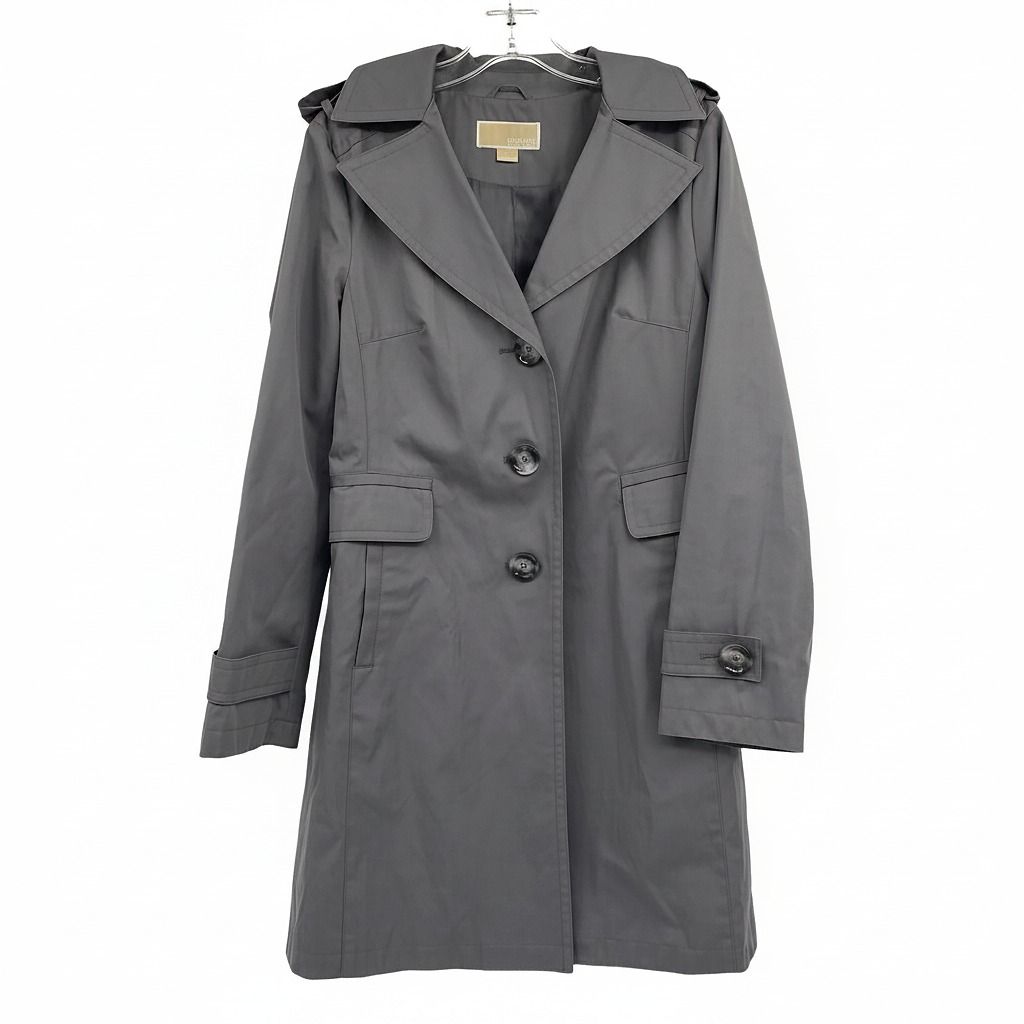 Michael Kors Gray Cotton Blend Trench Coat