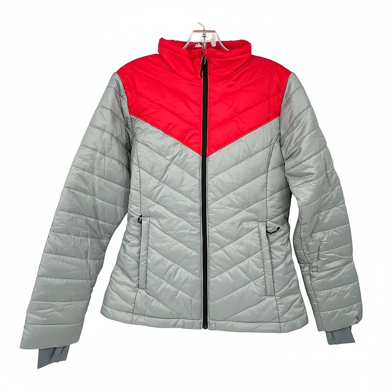 Columbia Gray/Red Puffer Jacket