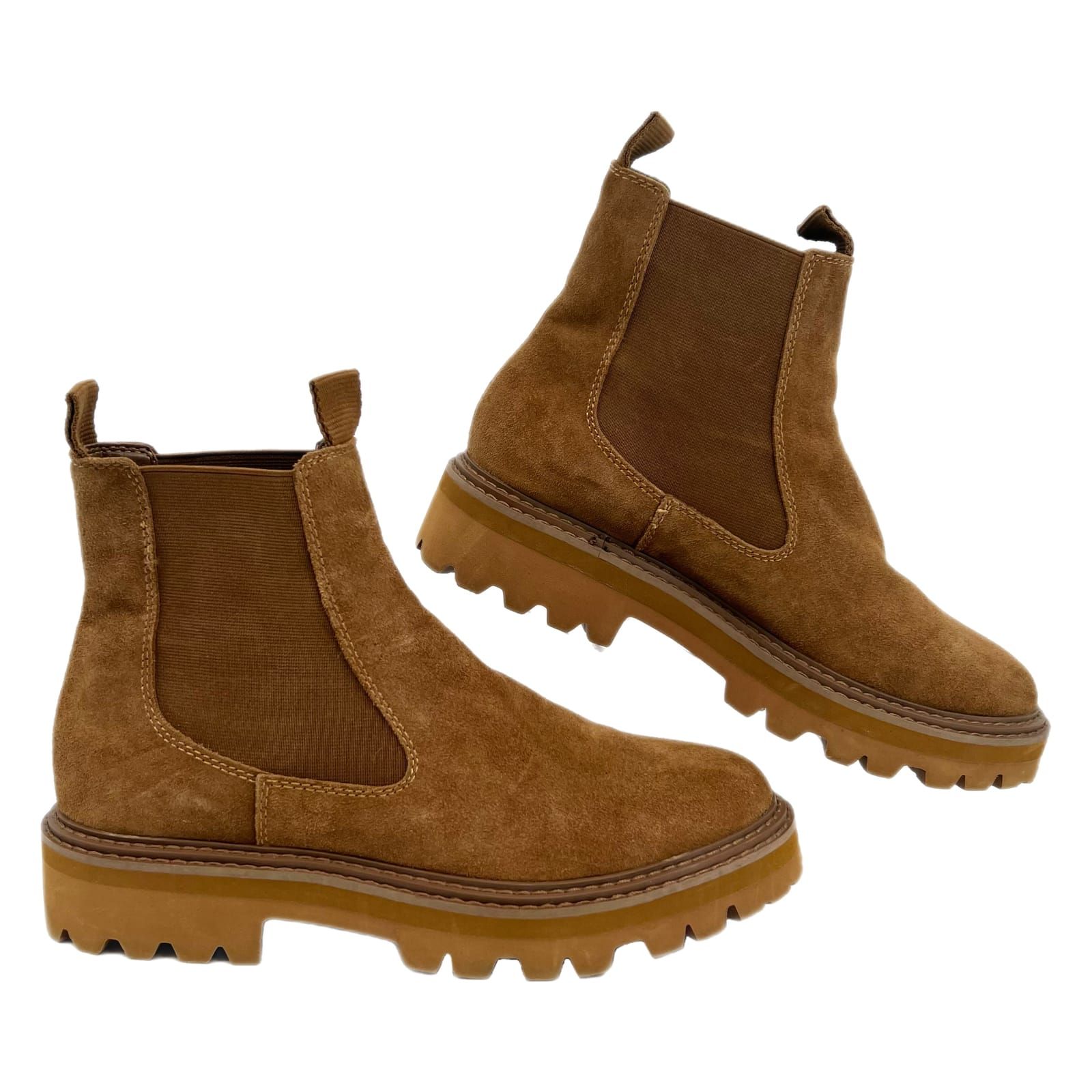 Dolce Vita Brown Suede Lug Sole Ankle Boots