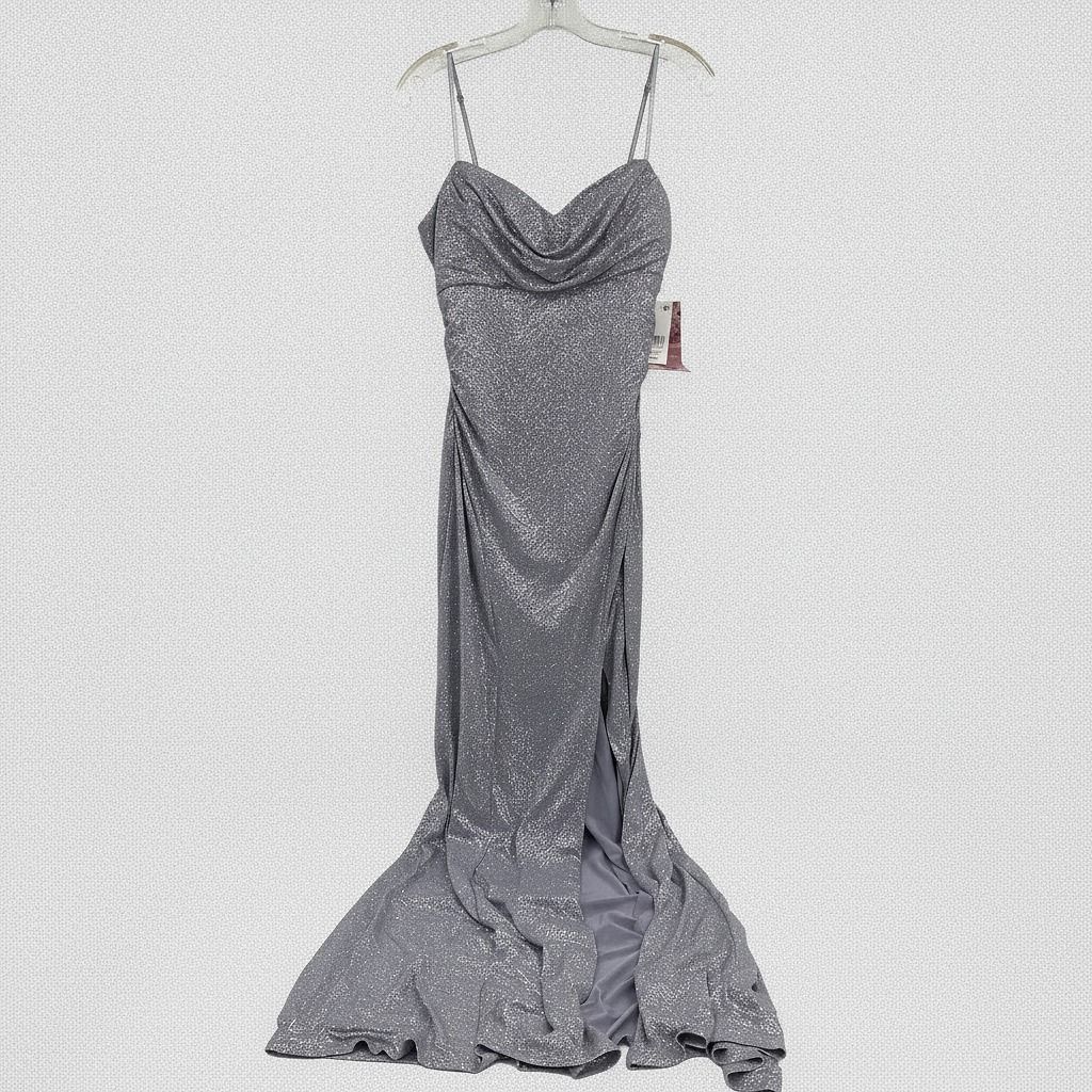 Emerald Sundae Silver Glitter Maxi Dress