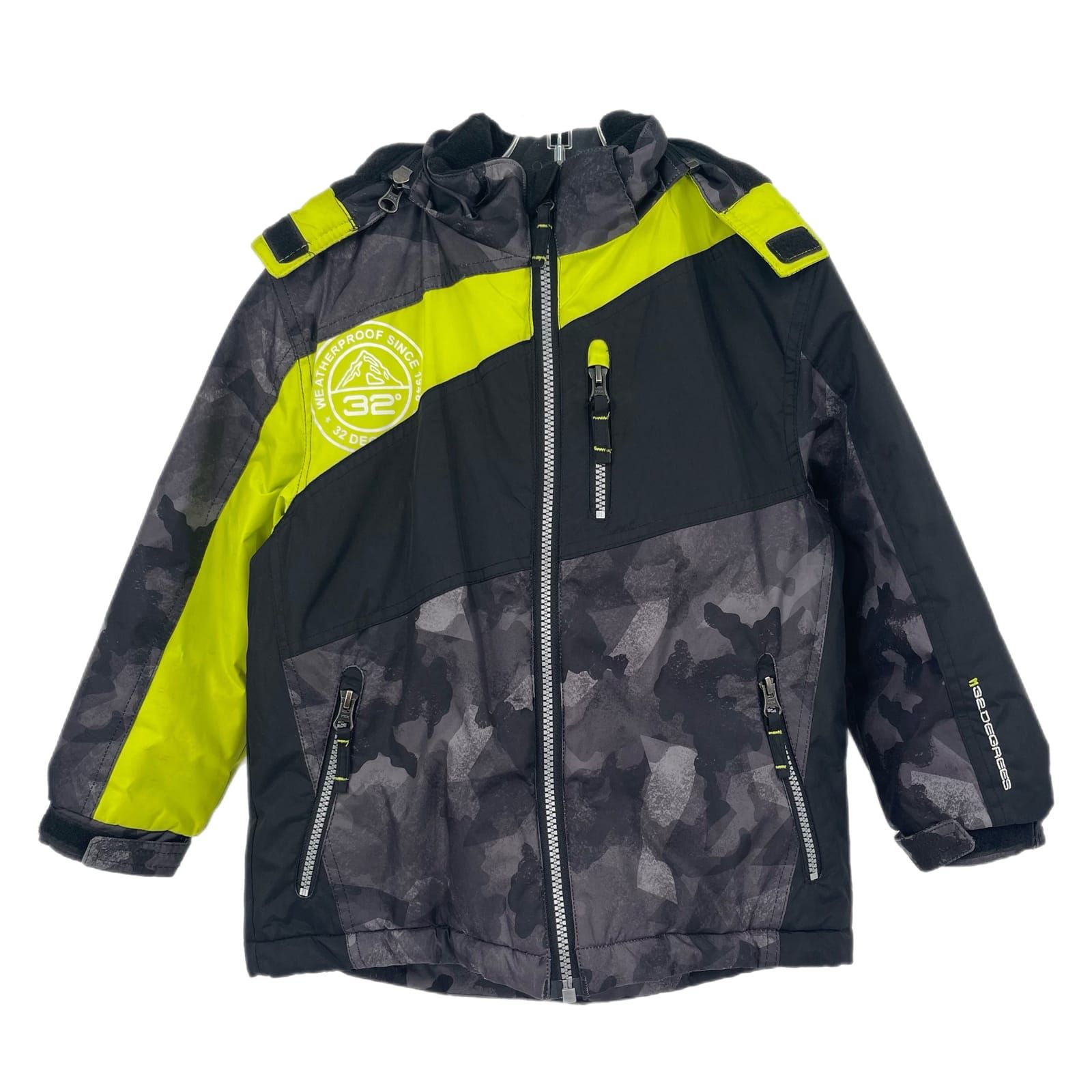 32 Degrees Black/Green Camouflage Jacket