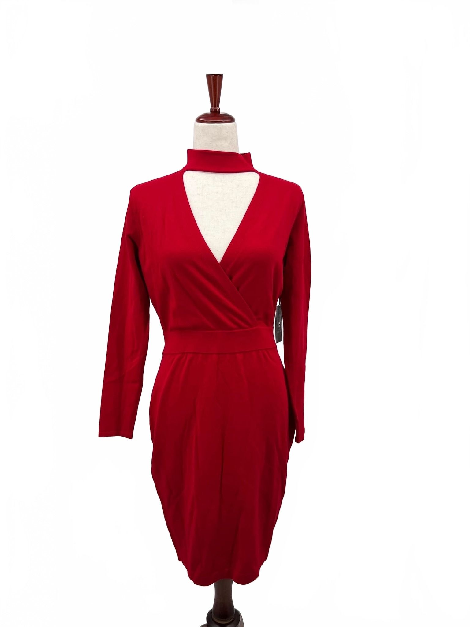 Vince Camuto Red Cutout Midi Pencil Dress