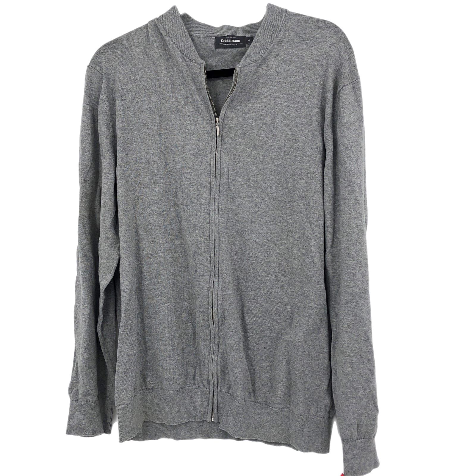 Dressman Grey Zip-Up Basic Jacket