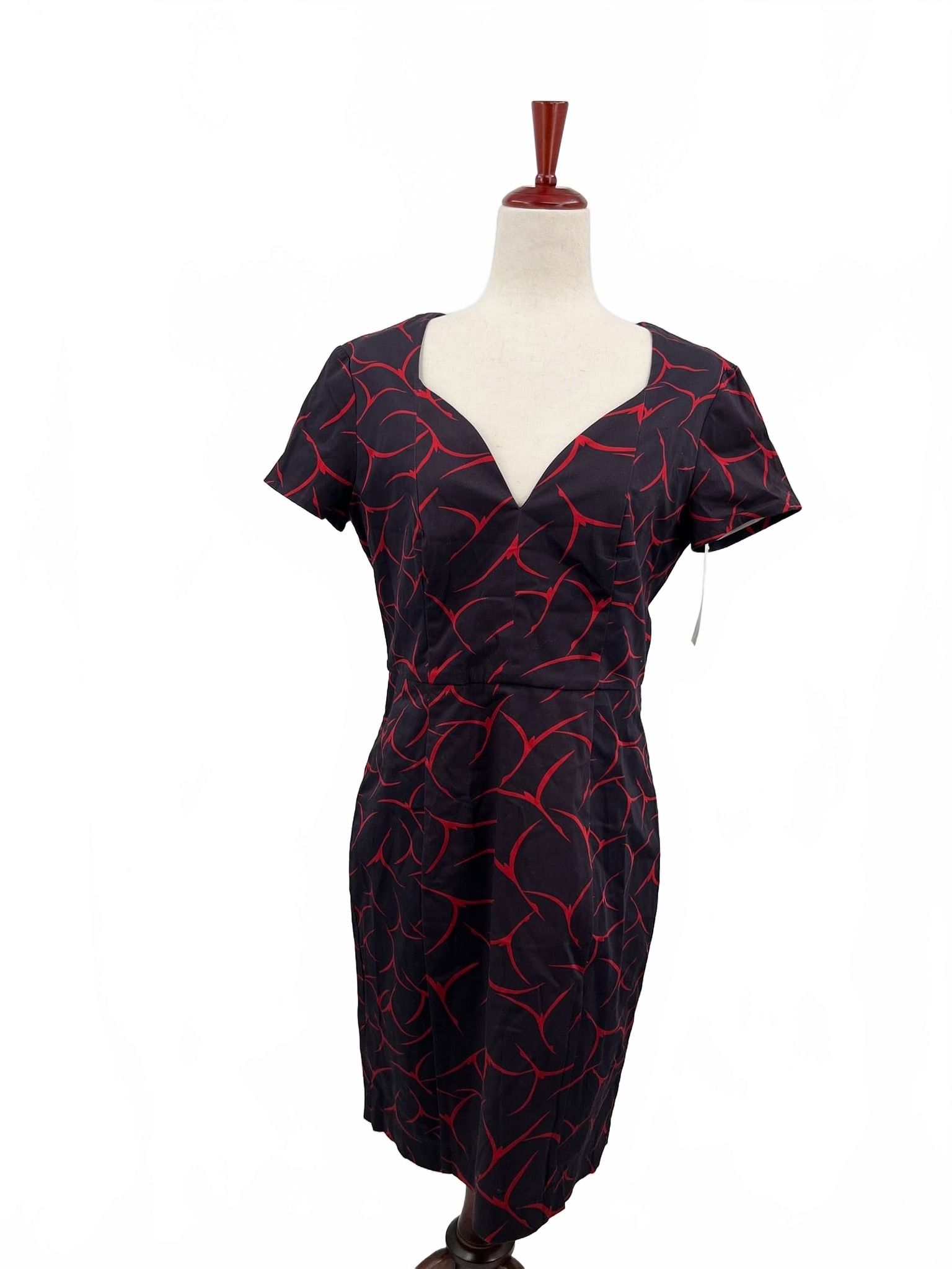 French Connection Red/Blue Midi Dress