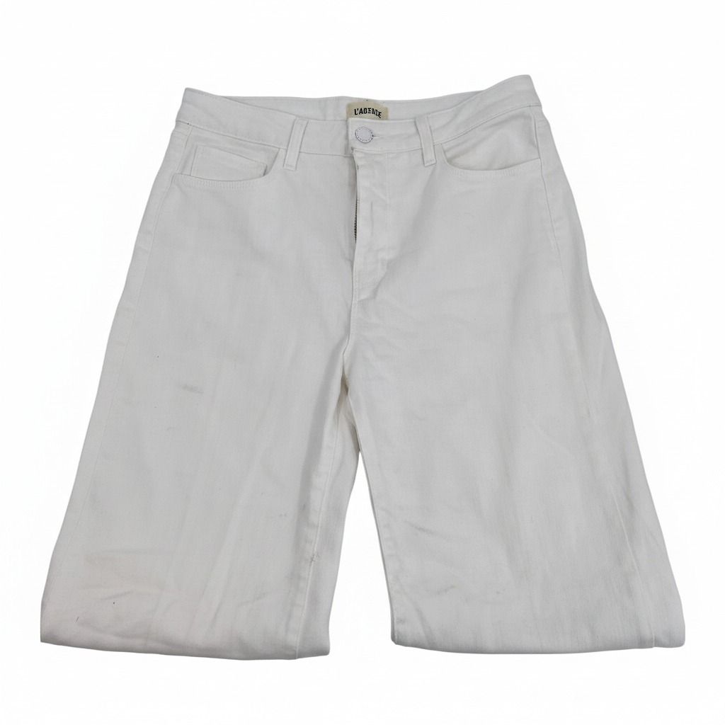 L’AGENCE White Wide-Leg Jeans