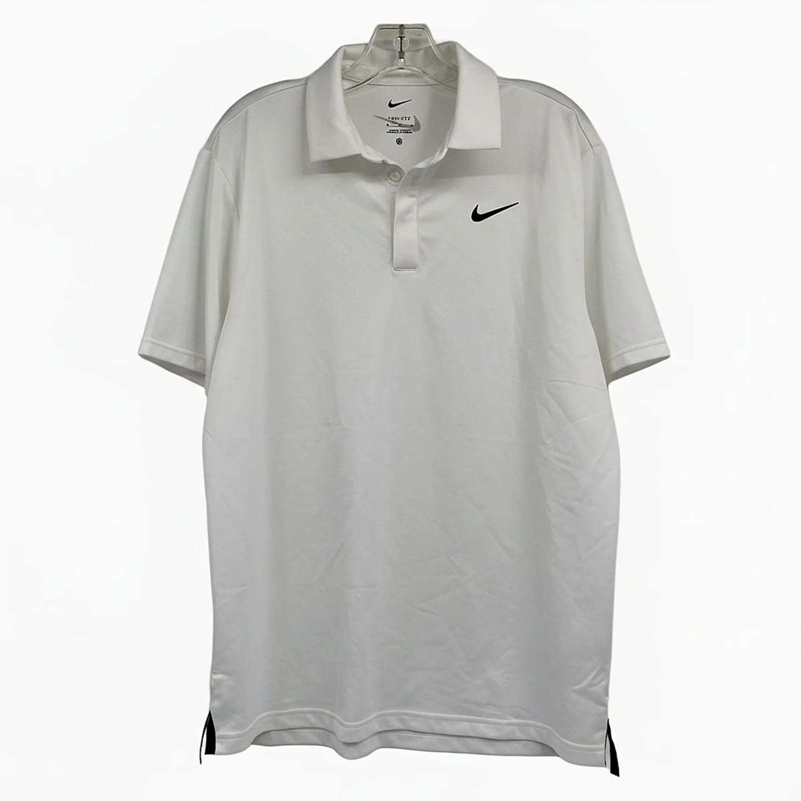 Nike White Dri-Fit Polo