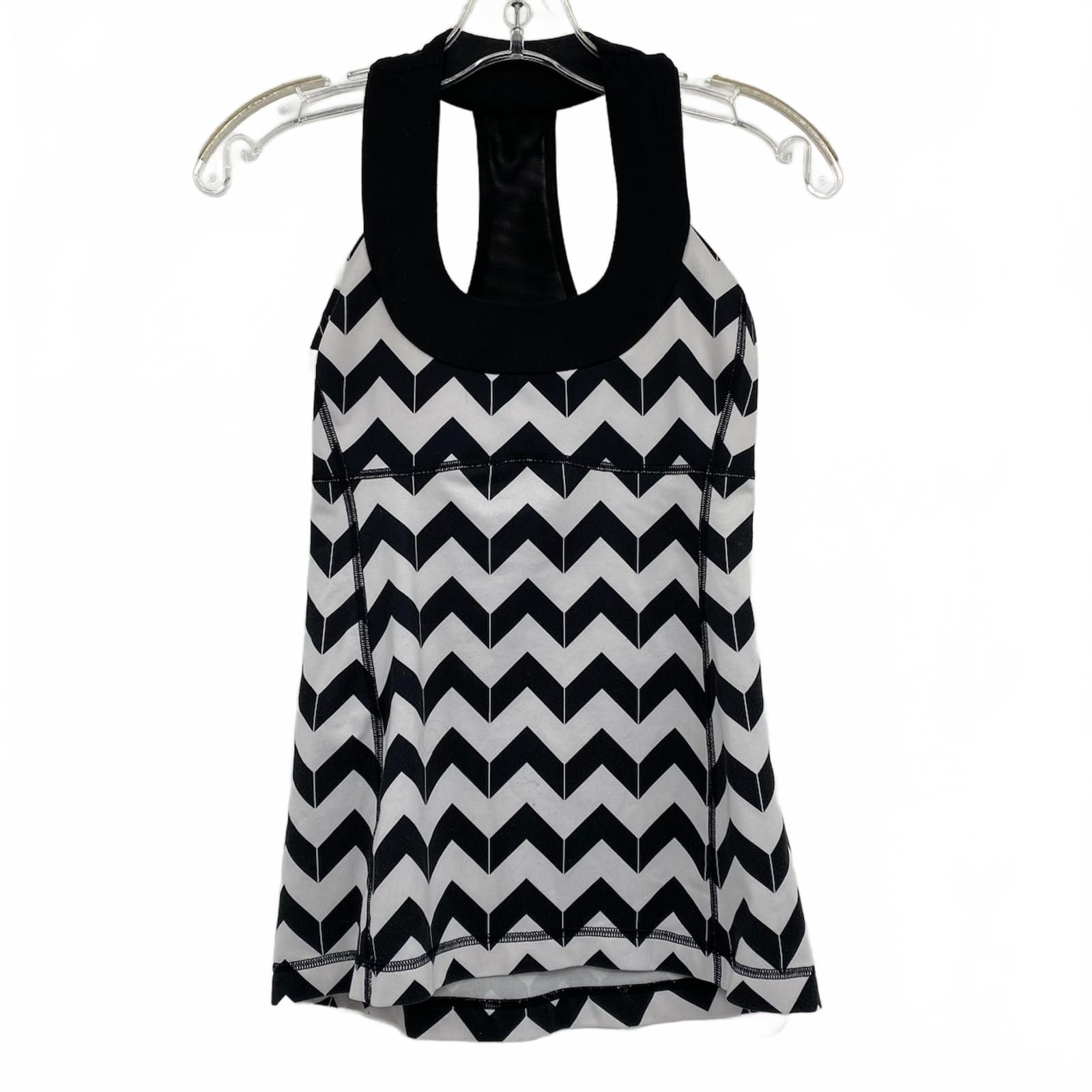 Lululemon Black White Chevron Print Tank