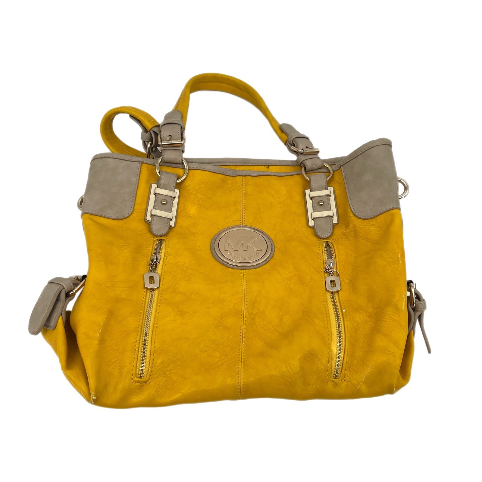 Michael Kors Yellow Leather Shoulder Bag