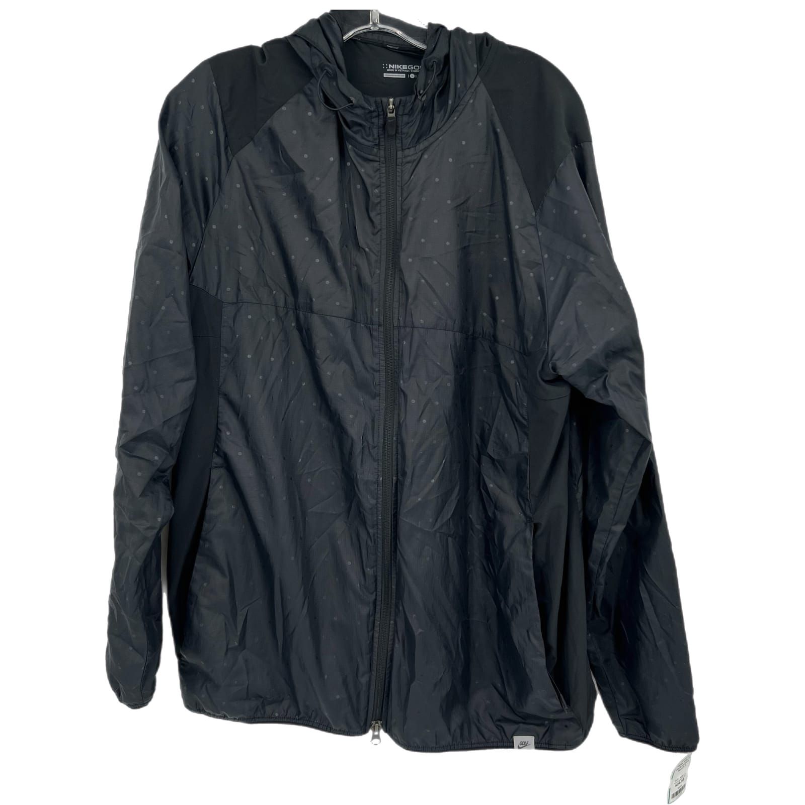 Nike Black Polyester Windbreaker Jacket