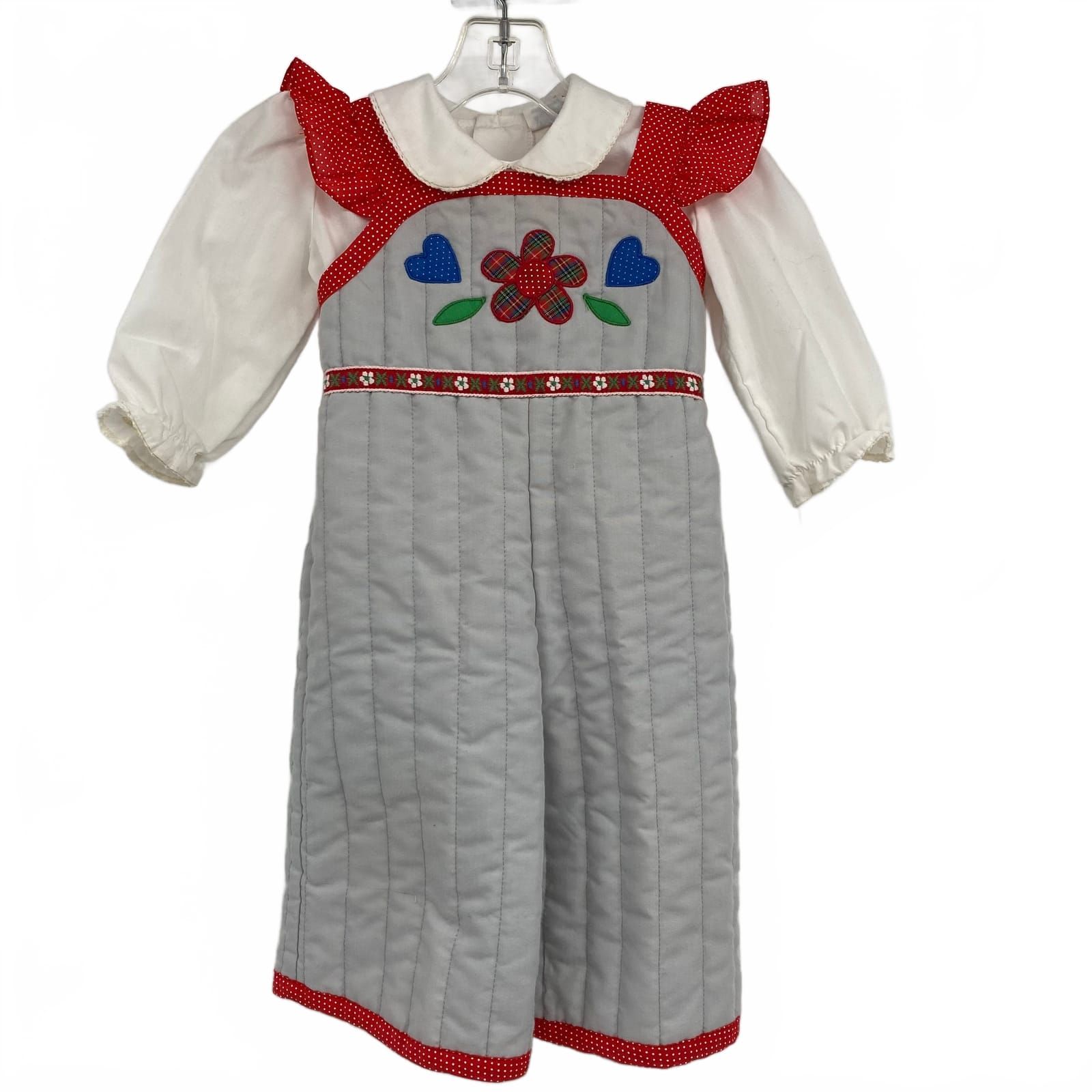 Nannette White Red Floral Onsie for Baby 9 Months
