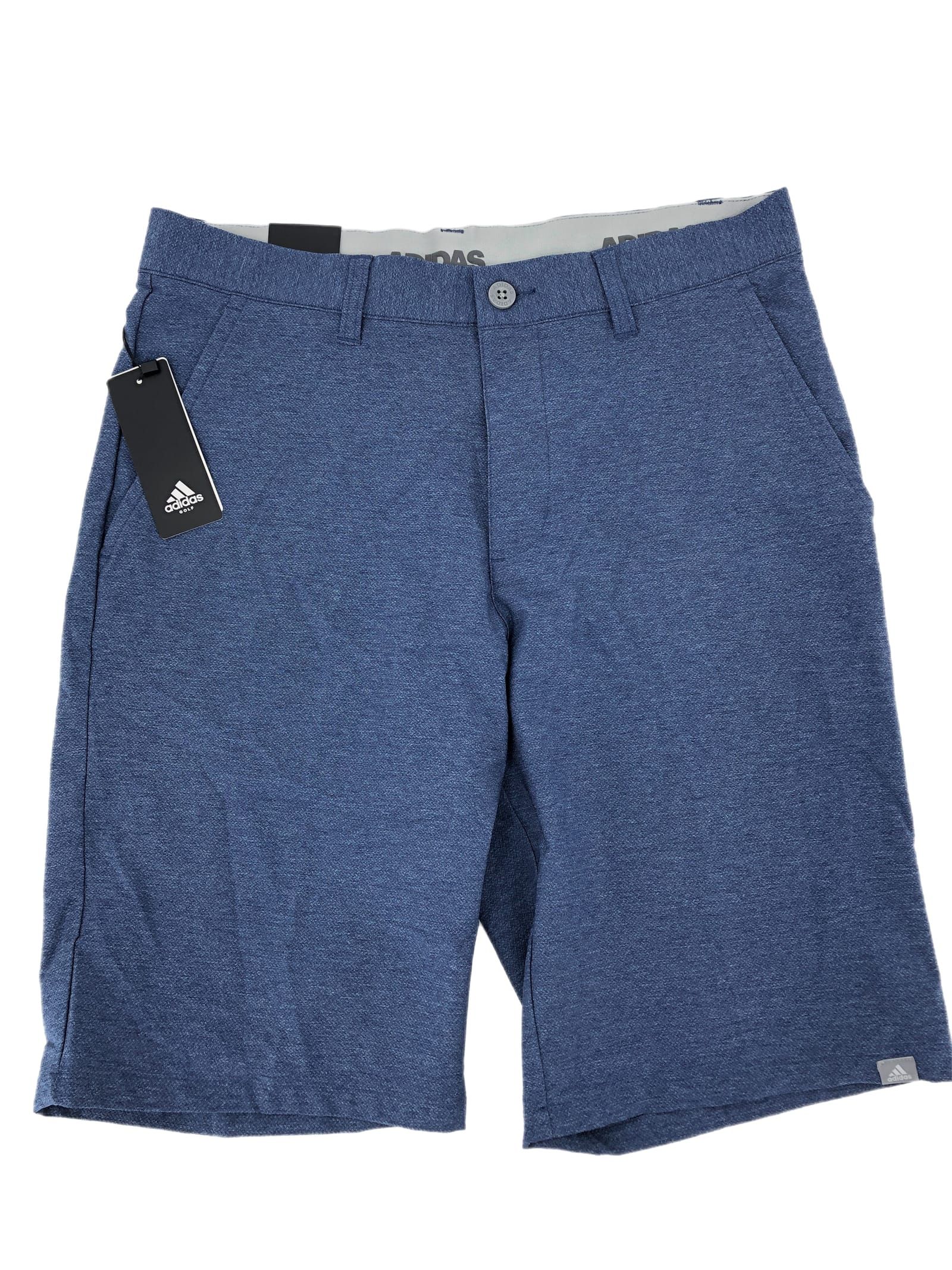 adidas Blue Athletic Shorts 10 in inseam Mid Rise Straight Leg