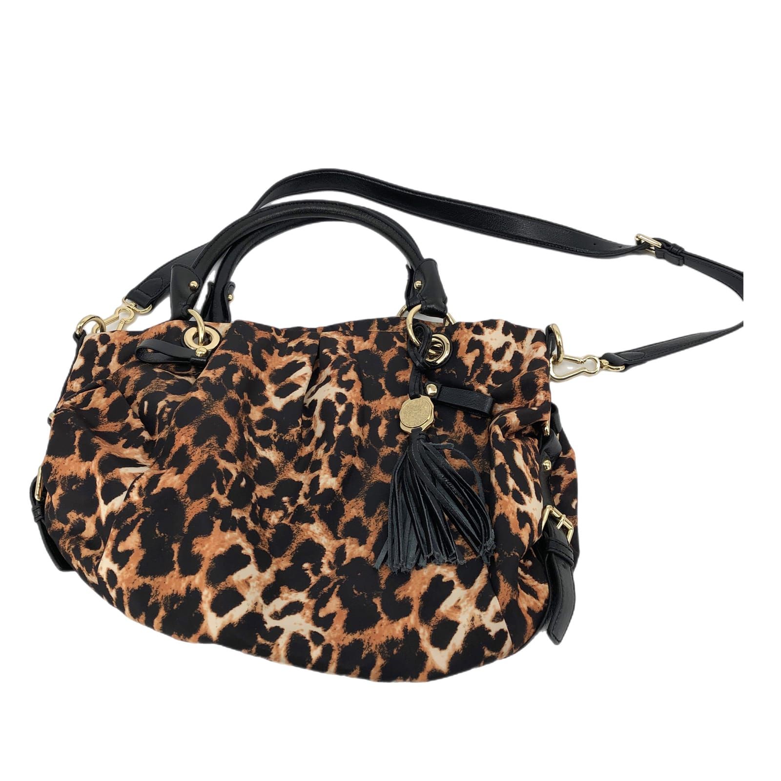 Vince Camuto Brown Animal Print Shoulder Bag