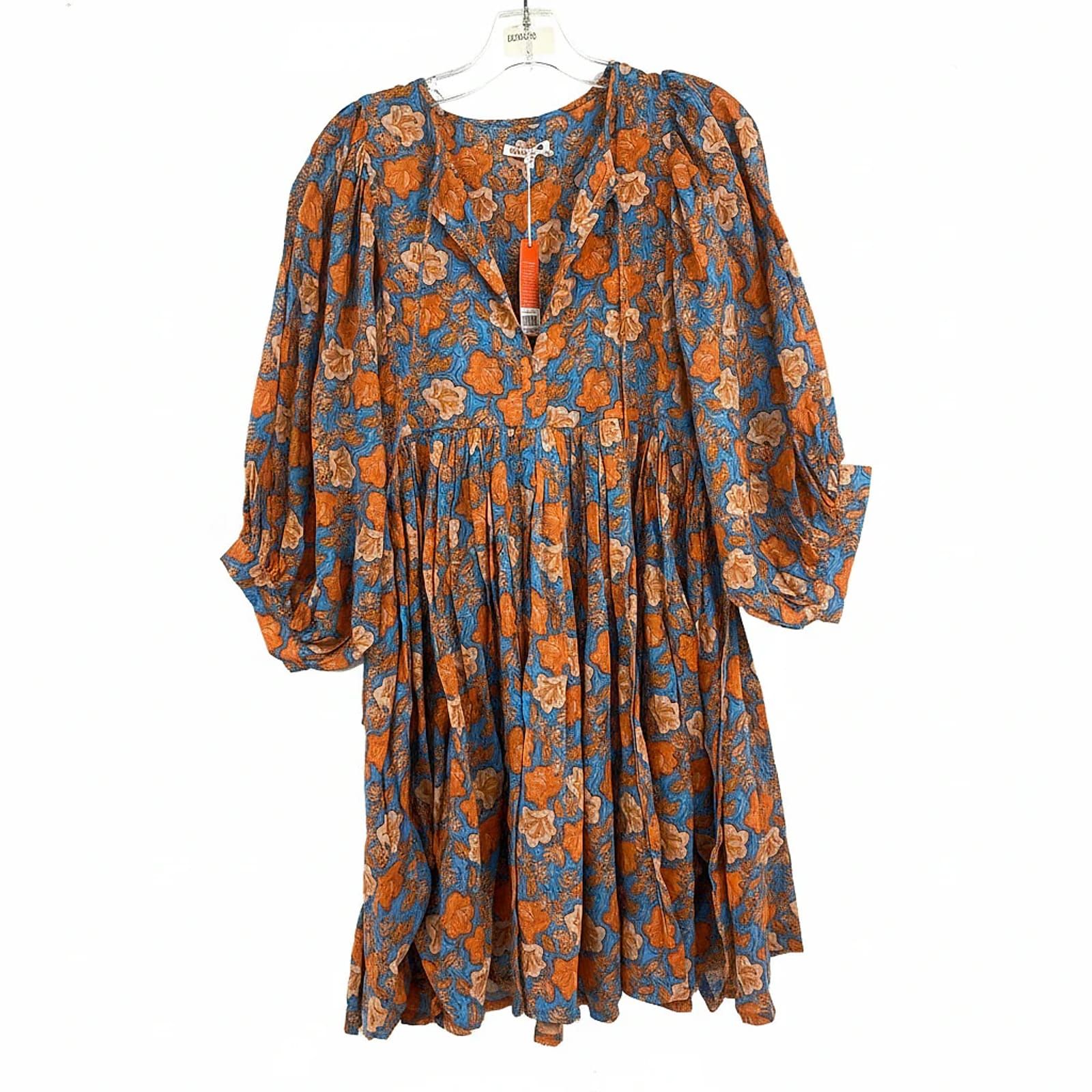 Sundry Blue Floral Mini Dress