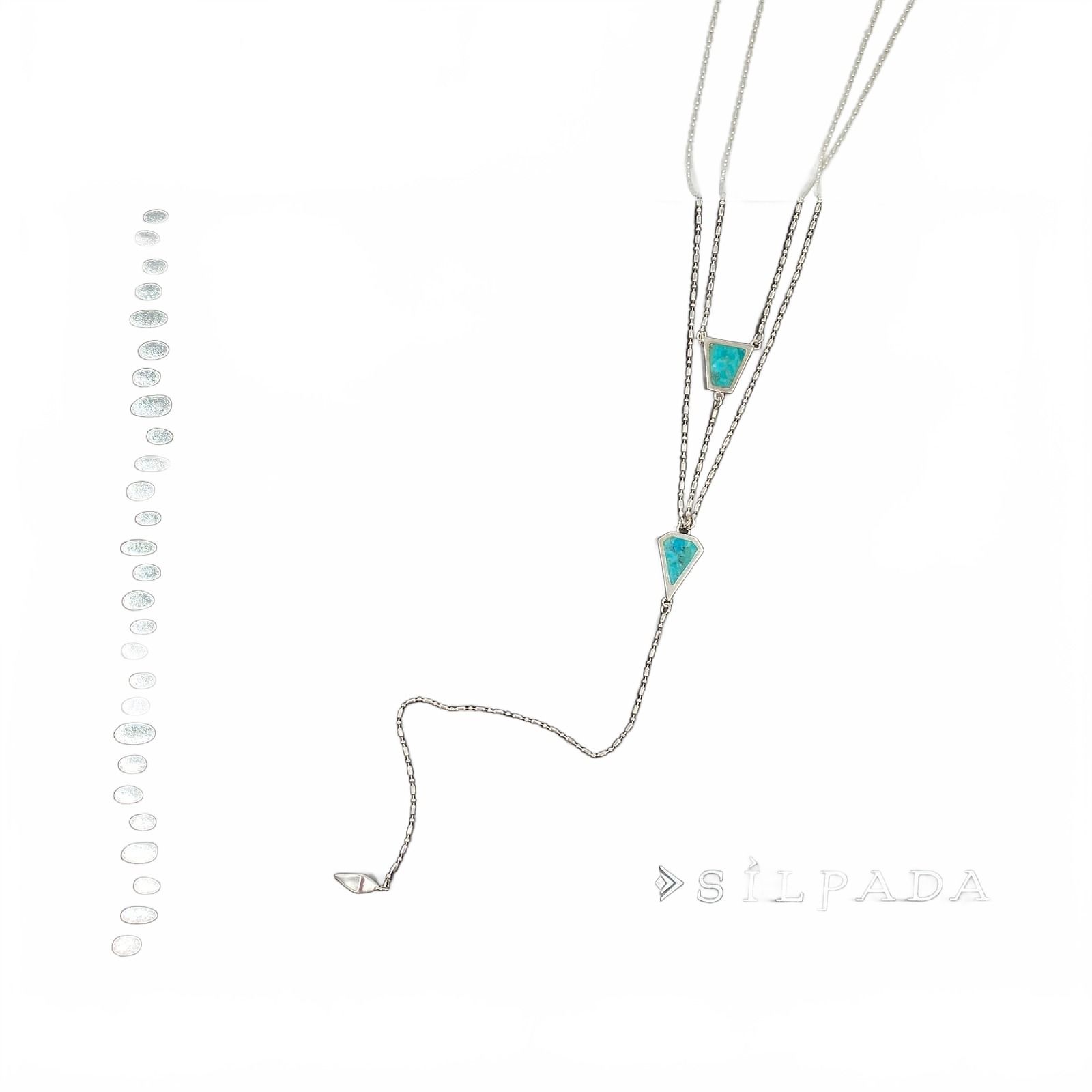 Silpada Silver Turquoise Layered Necklace