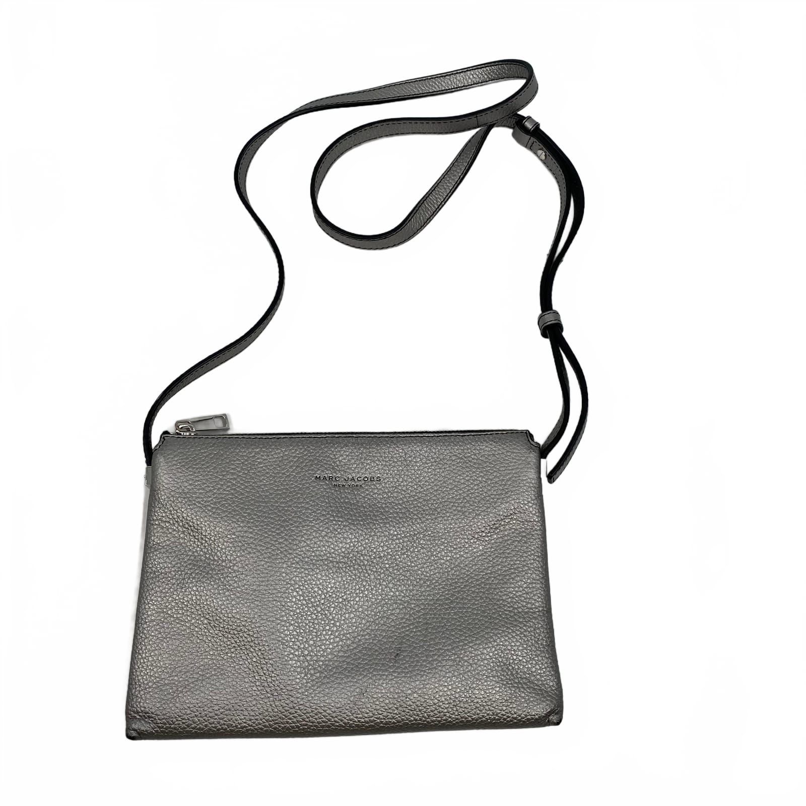 Marc Jacobs Silver Faux Leather Crossbody Bag