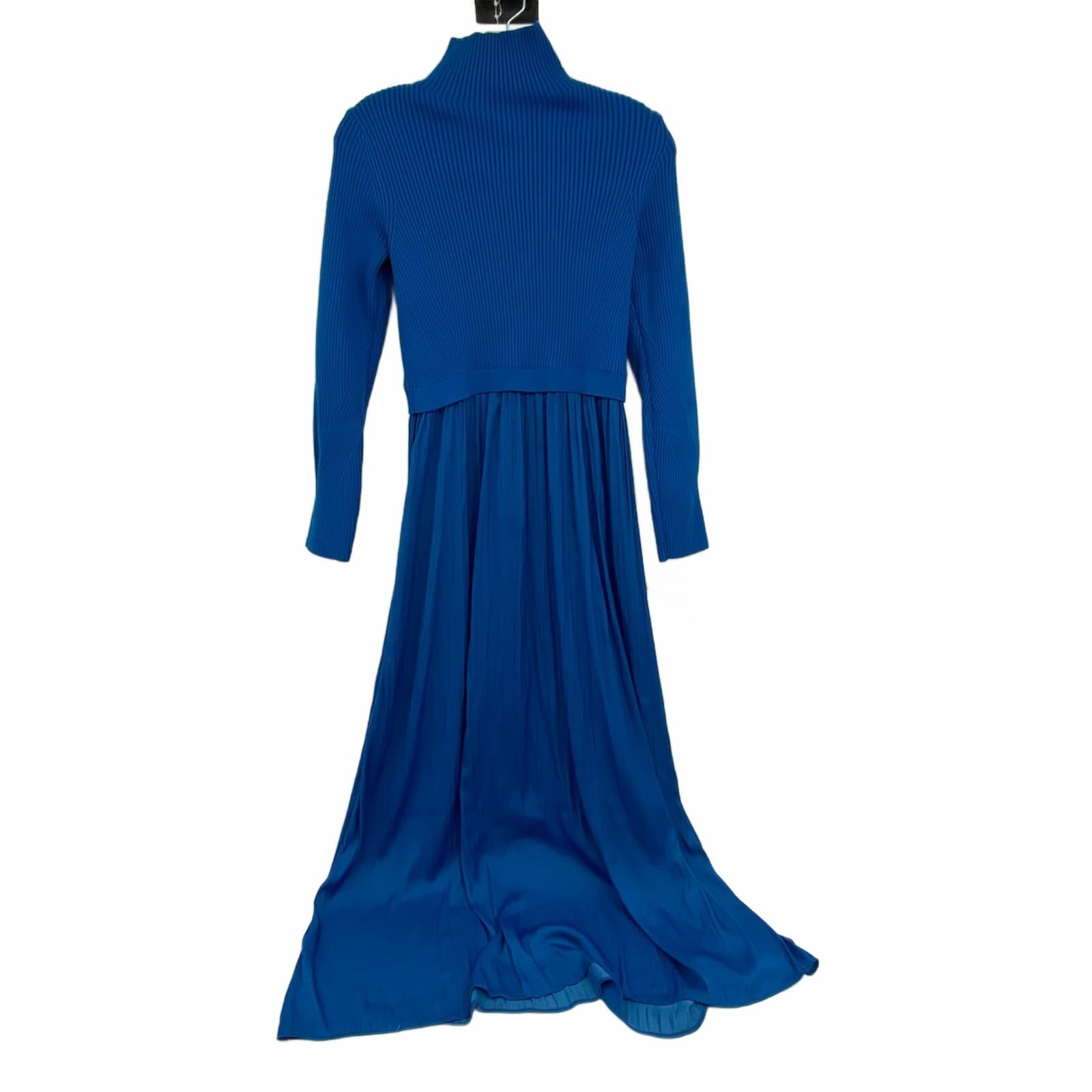 Anthropologie Blue The Thea Long Sleeve Twofer Dress