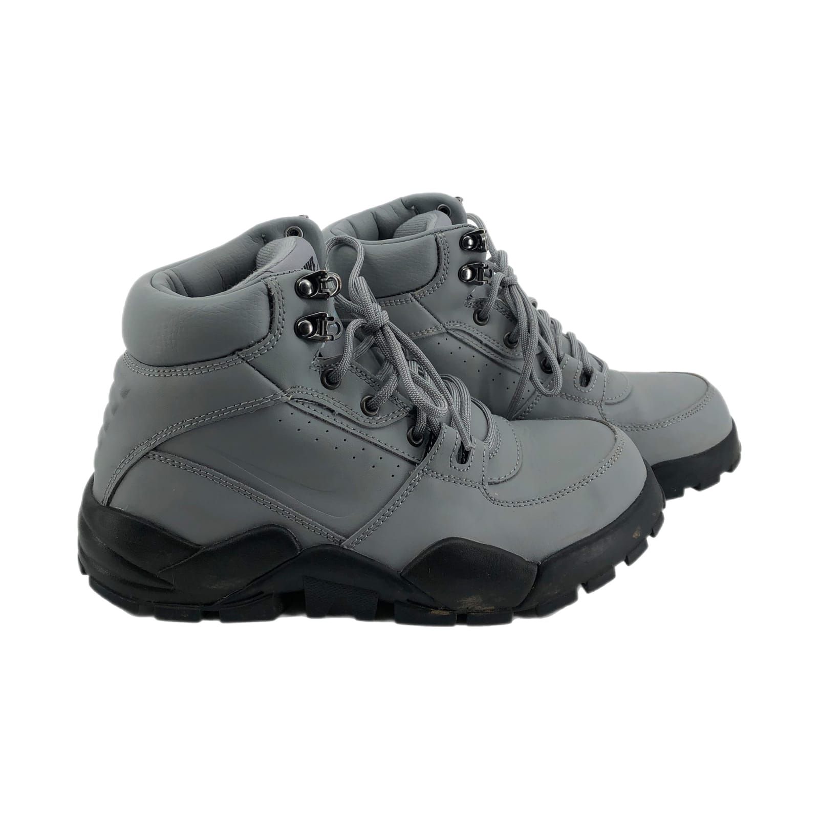 Nike Gray-Black Leather Boots