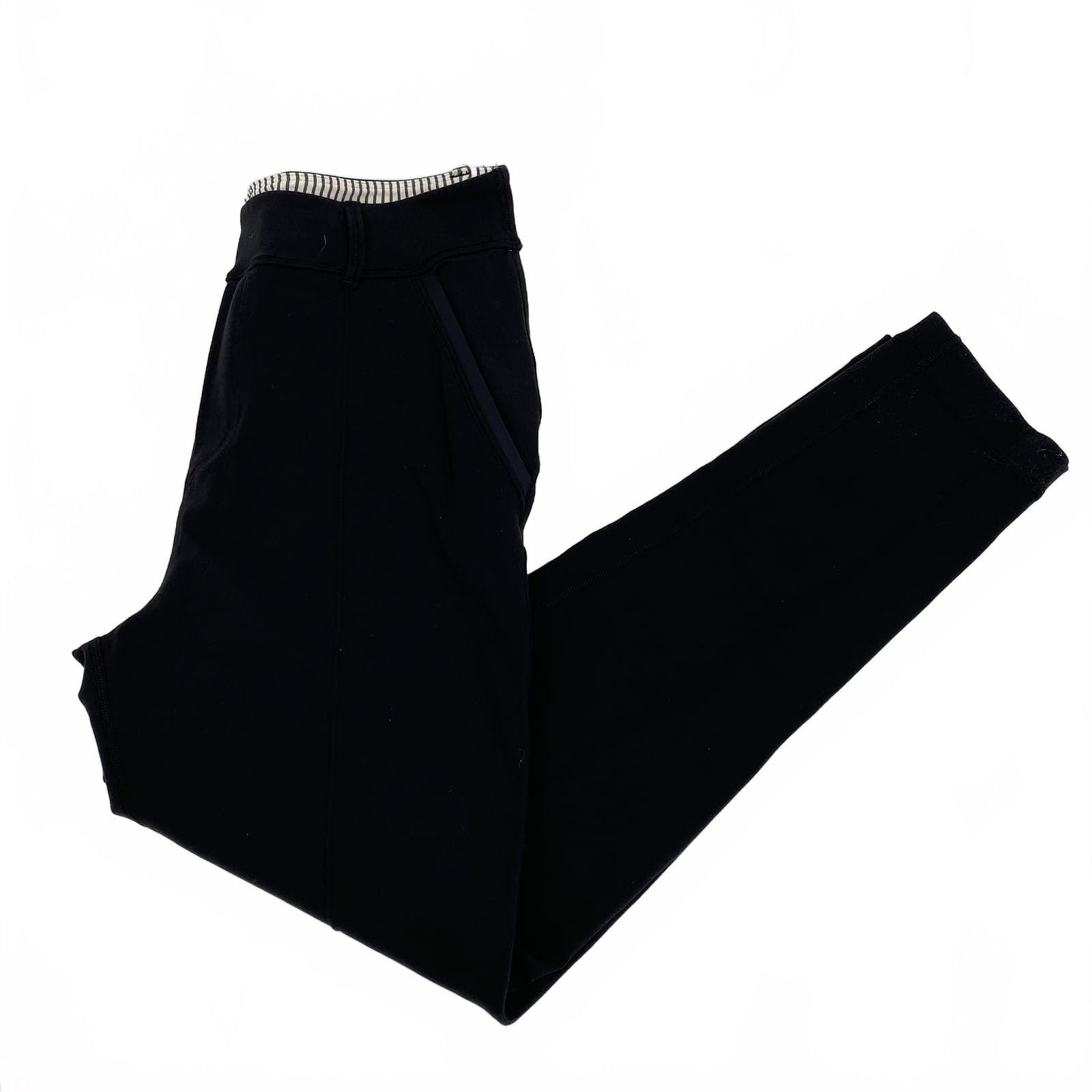Lululemon Black Straight Leg Pants Ankle Style