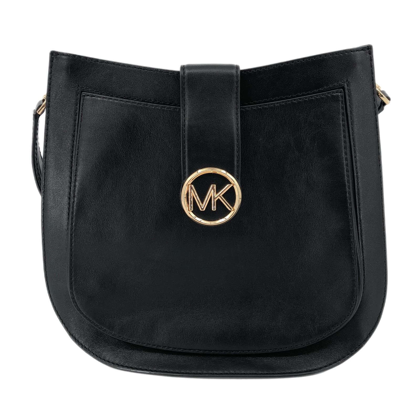 Michael Kors Black Gold Accents Shoulder Bag