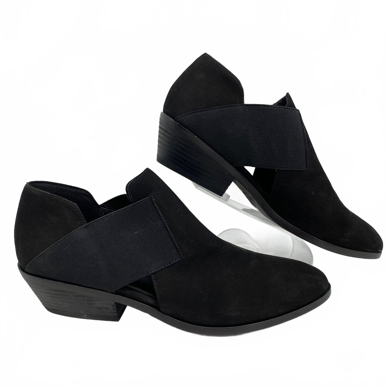 Eileen Fisher Black Perry Tumbled Nubuck Booties