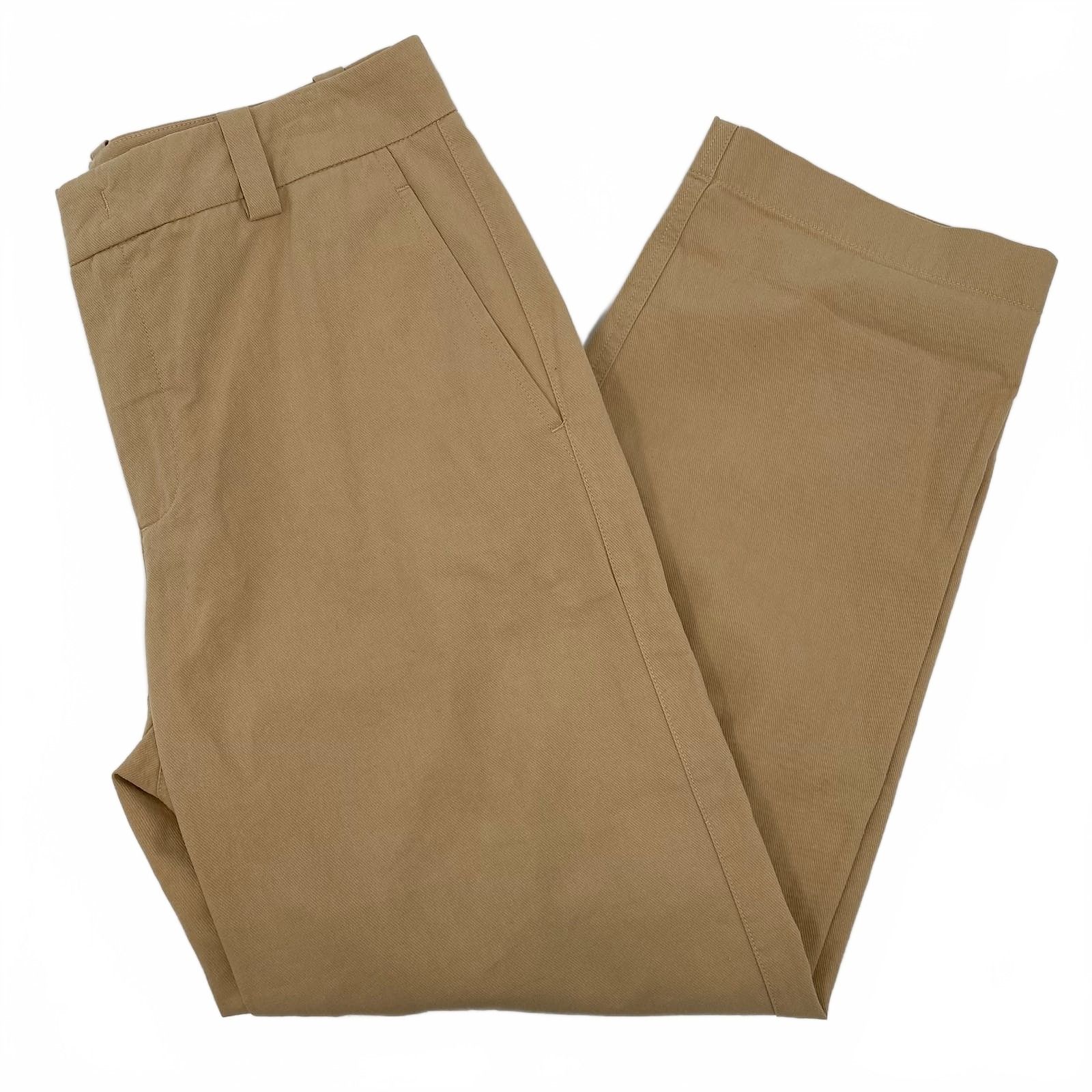 Vince Tan Cotton Straight Trousers