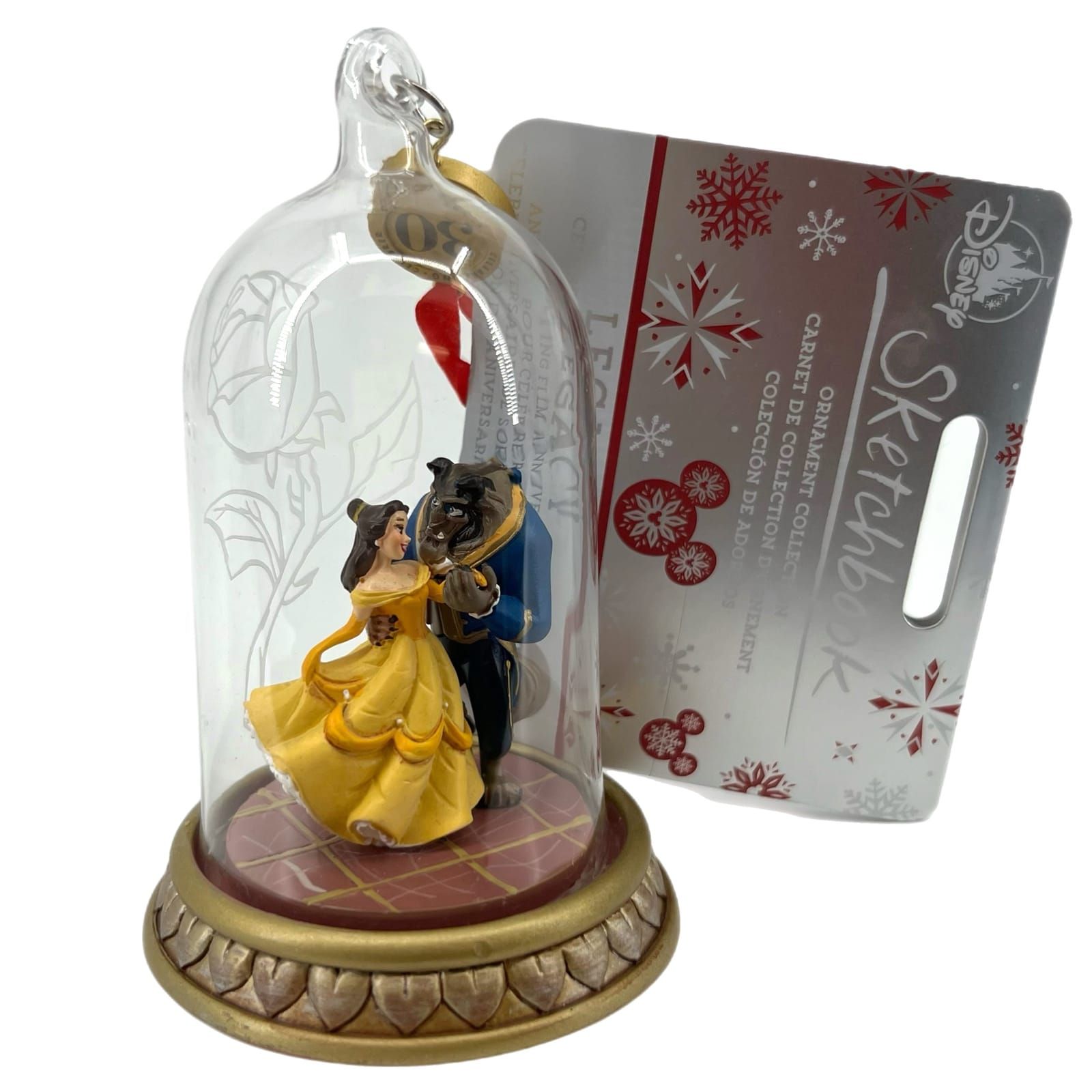 Disney Sketchbook Beauty and the Beast Rose Ornament 10/12