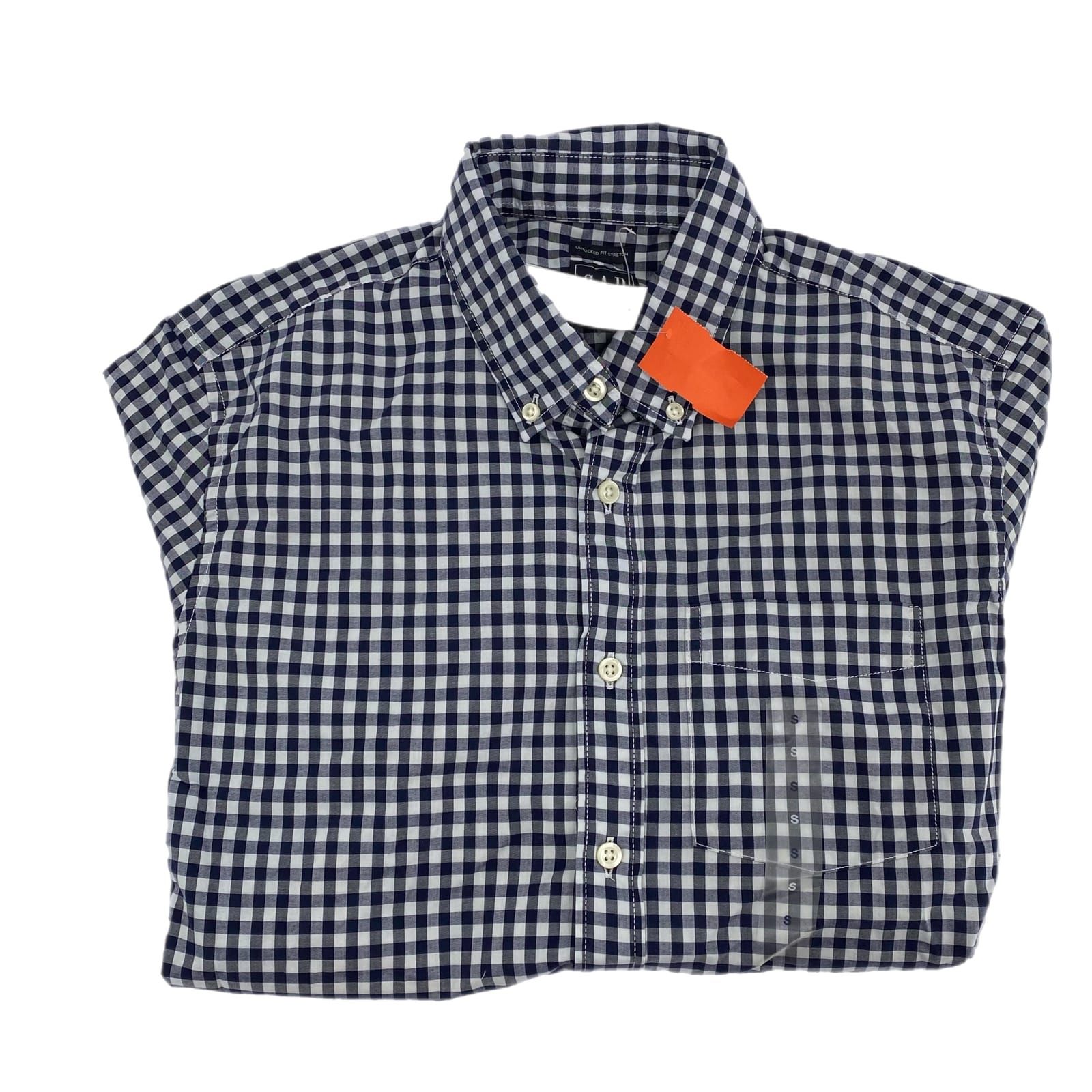 GAP White Black Classic Button-Up Shirt