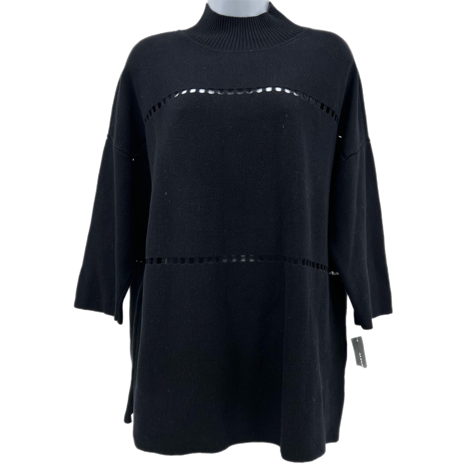 Alfani Black Breathable Stretch Sweater