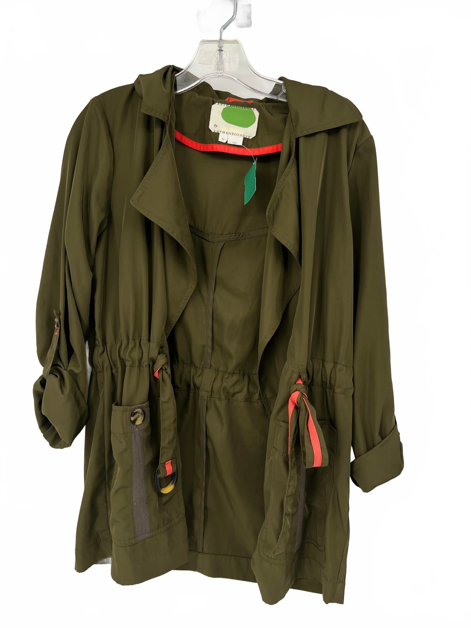 Anthropologie Utility Jacket Solid Green