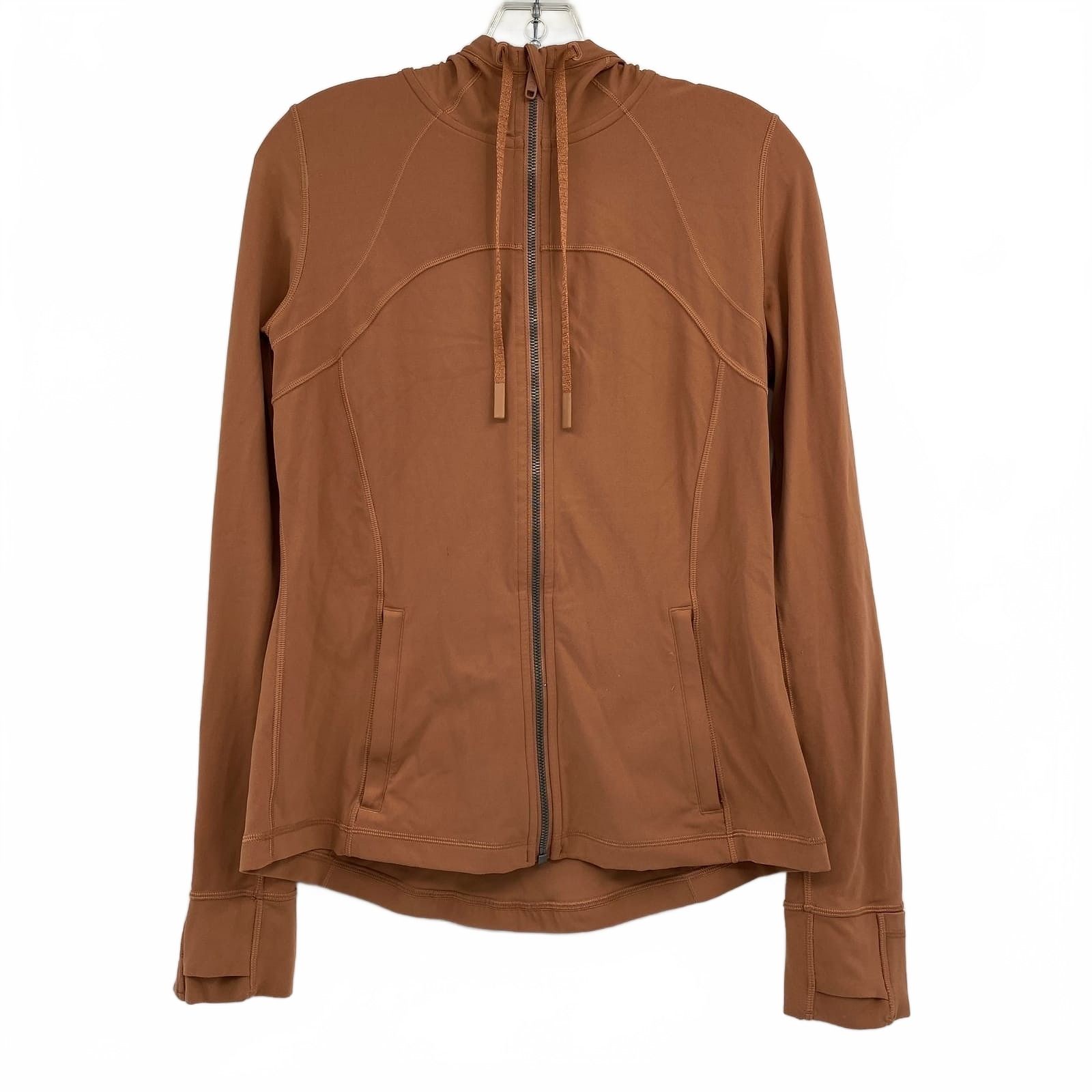 lululemon Orange Desert Sun Hooded Nulu Define Zip-Up Jacket