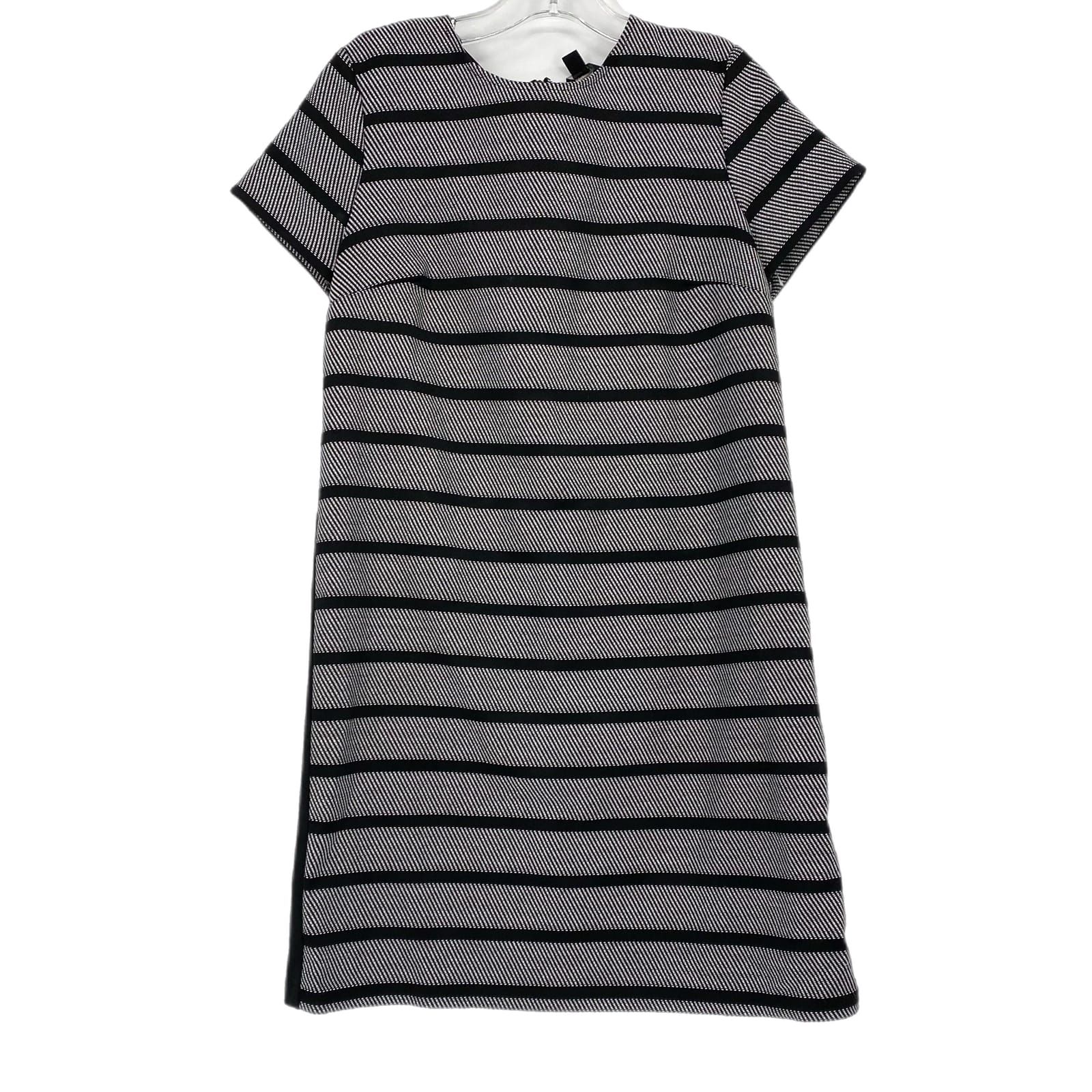 Ann Taylor Black & Gray Striped Dress