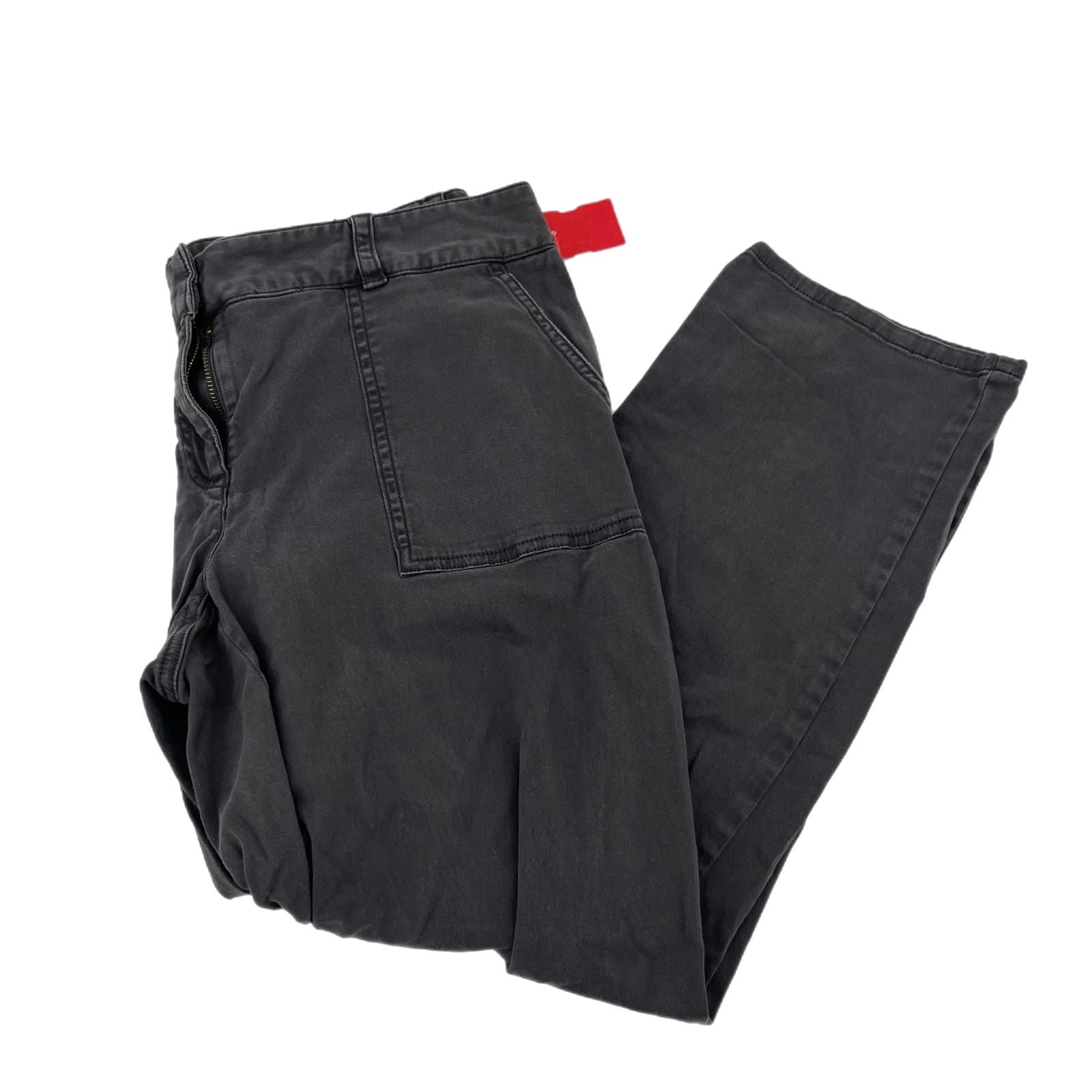 LOFT Gray Cotton Straight Leg Pants