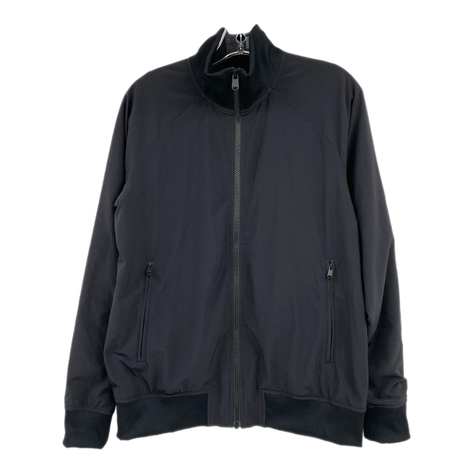 Athleta Black Zip-Up Bomber Jacket