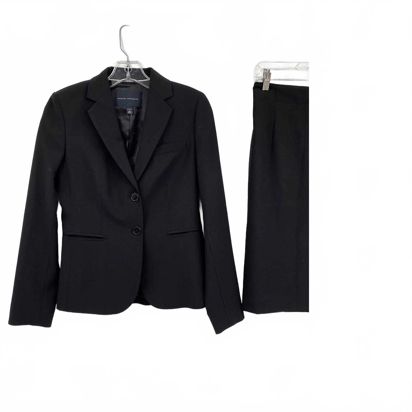 Banana Republic Black Wool Blend Pencil Skirt Set