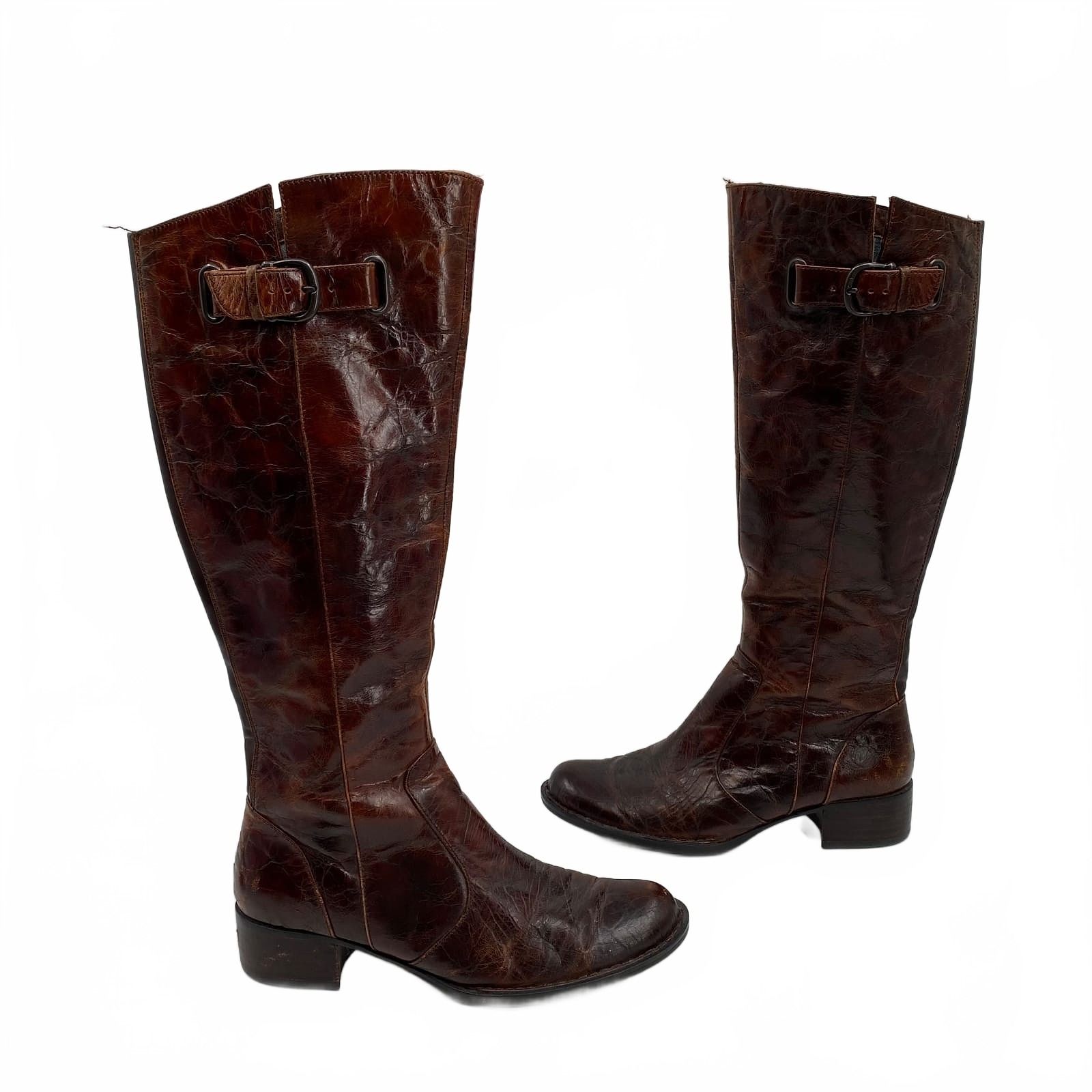 Born Brown Heeled Boots Riding boot