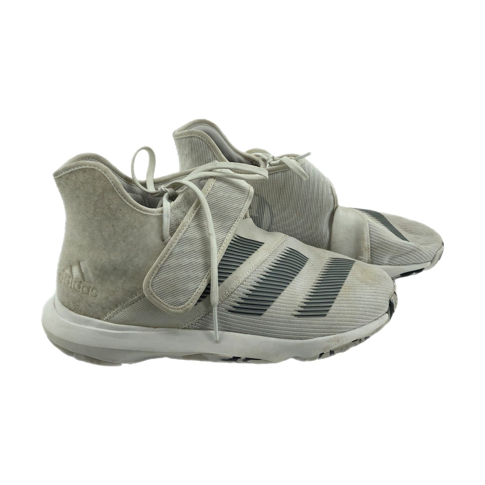 Adidas White Synthetic Upper Athletic Shoes