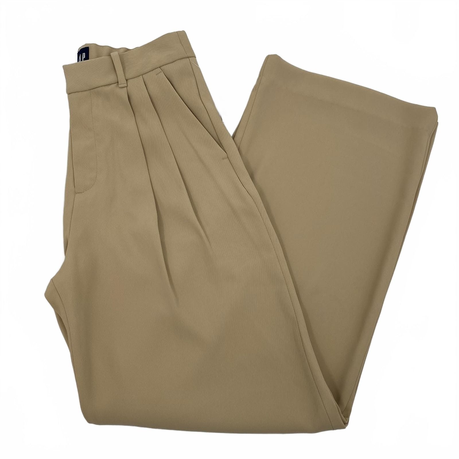 Gap Tan Pleated Wide Leg Trousers