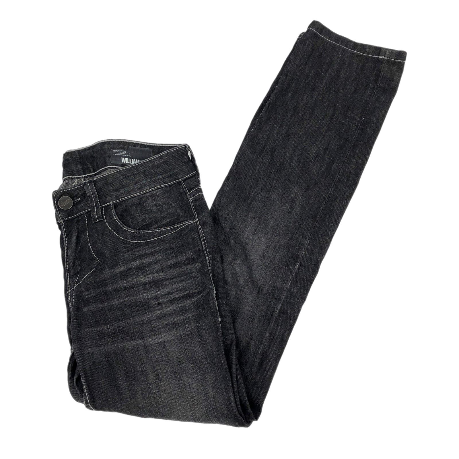 William Rast Black Classic Straight Leg Jeans