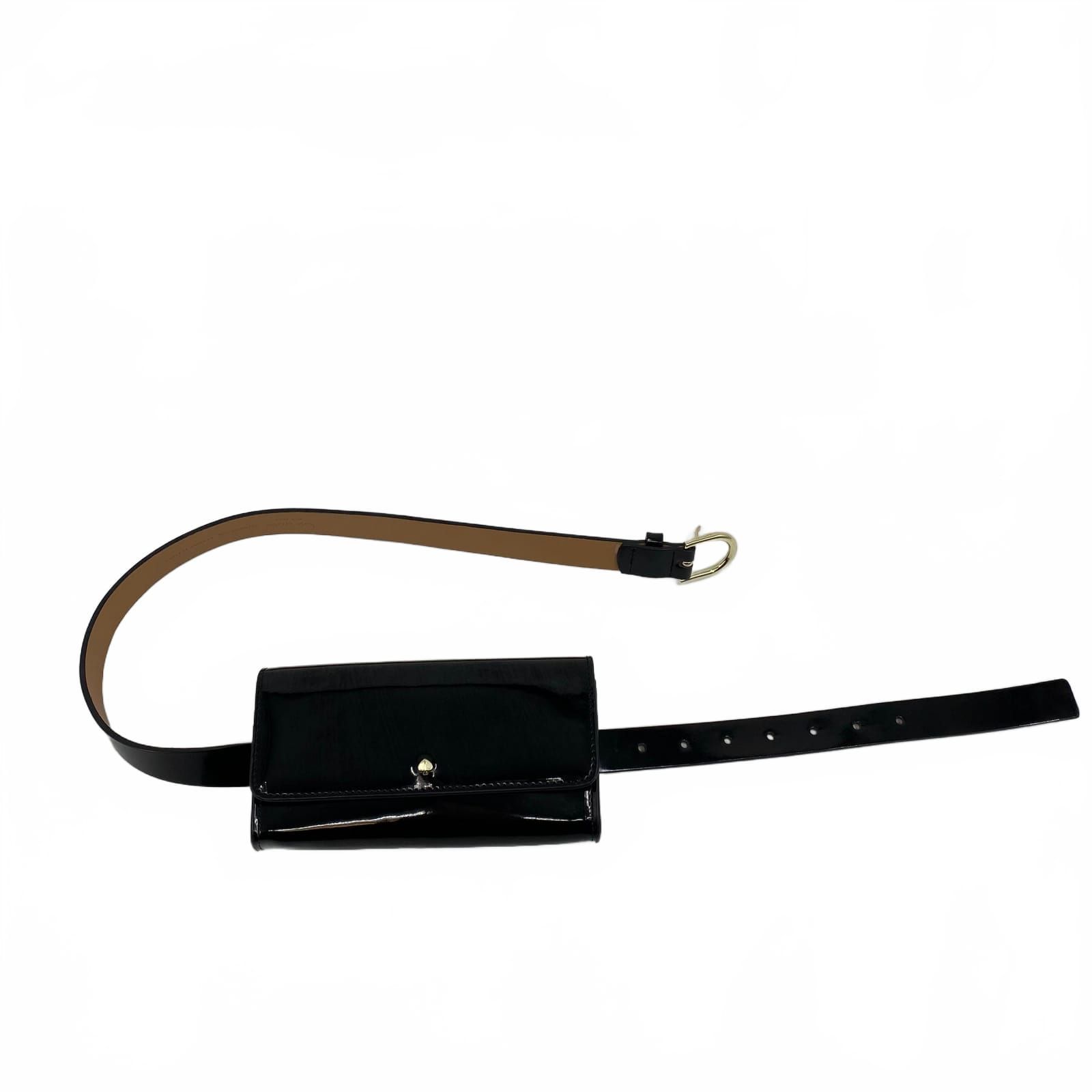 Kate Spade Black Leather Belt Bag OS