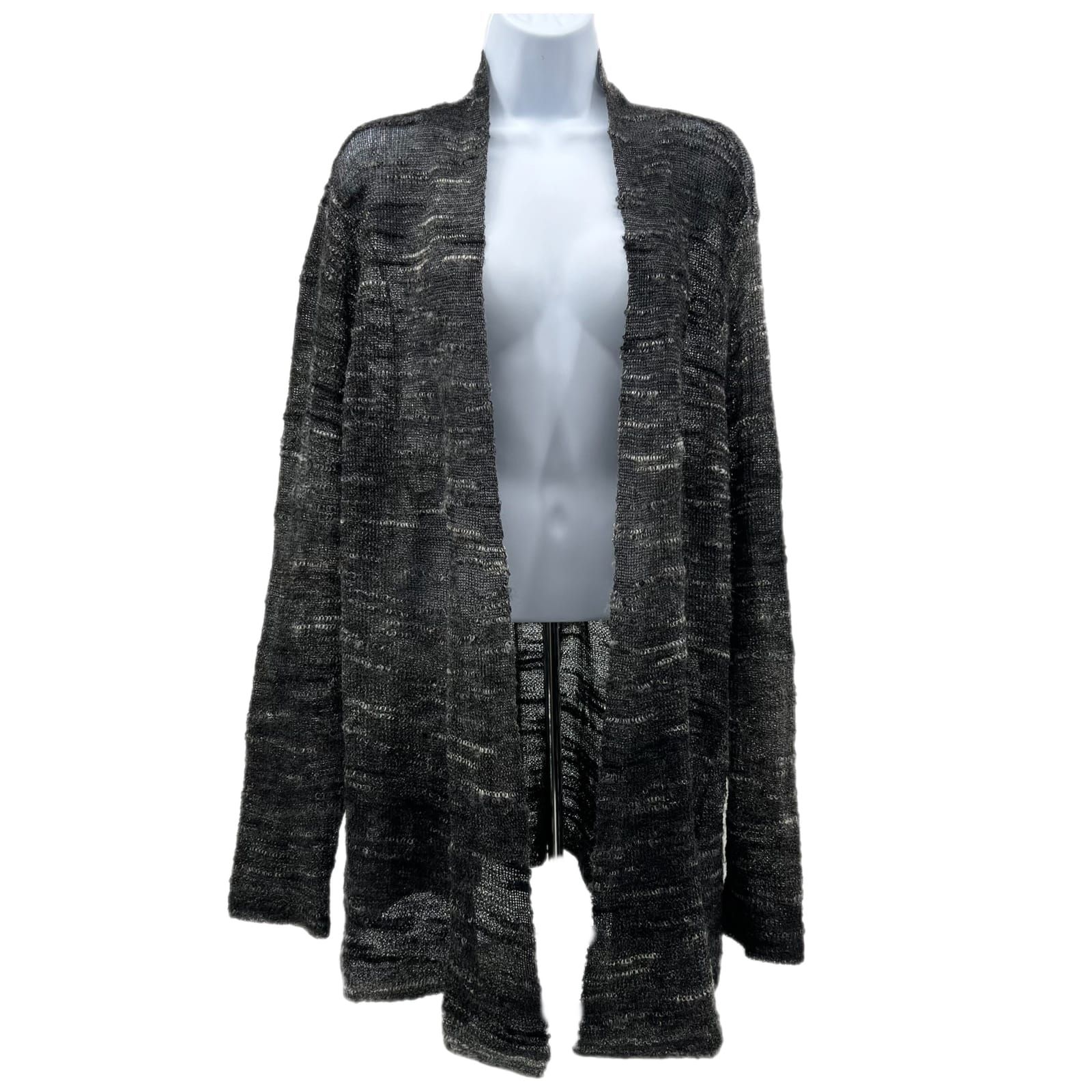 Eileen Fisher Gray Mohair Wool Basic Sweater