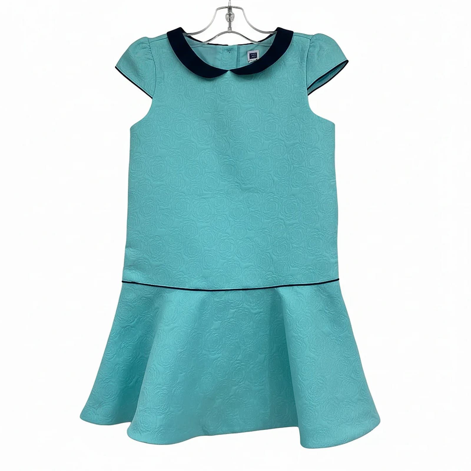 Janie and Jack Blue Rose Print Collared Dress