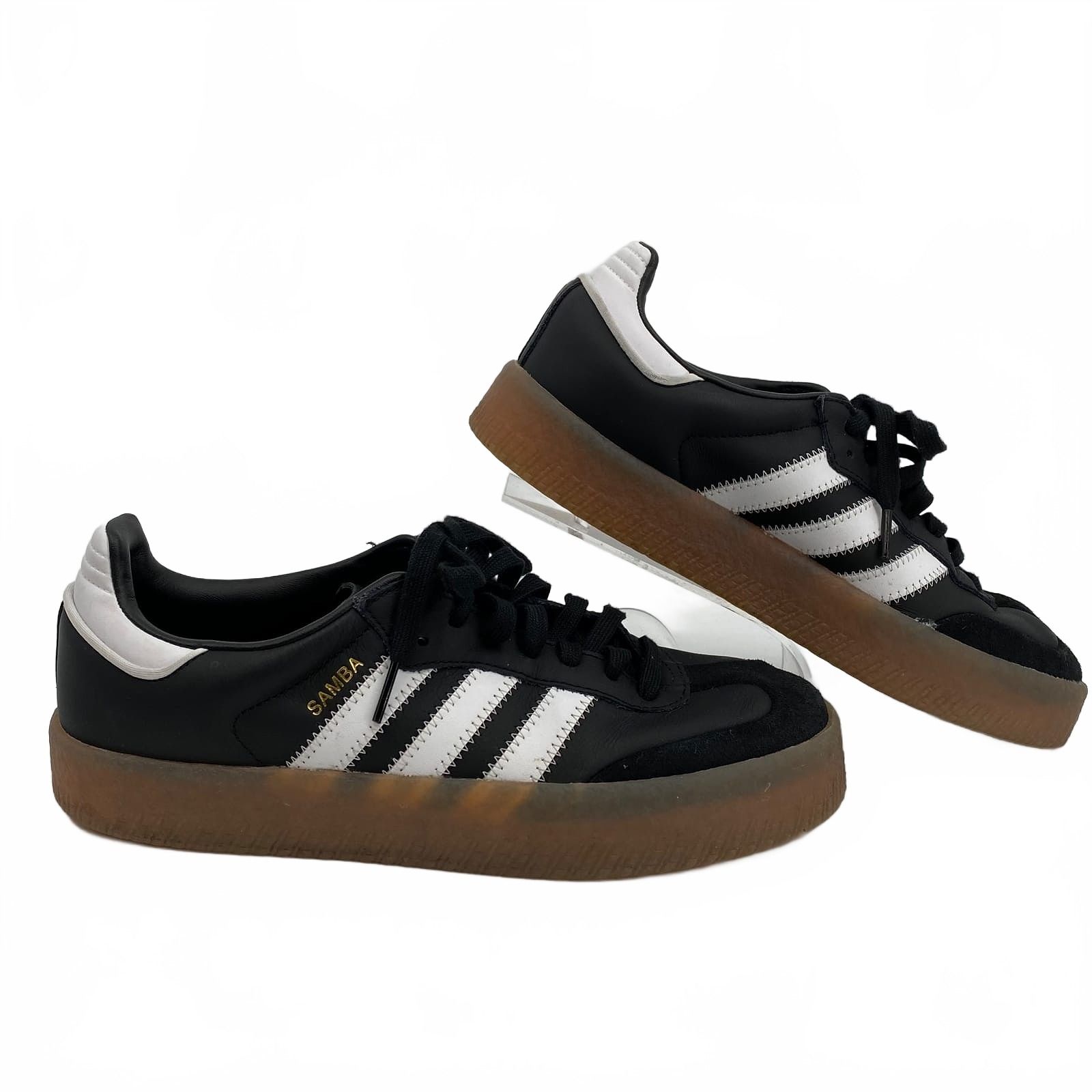 Adidas Black White Platform Samba Sneakers