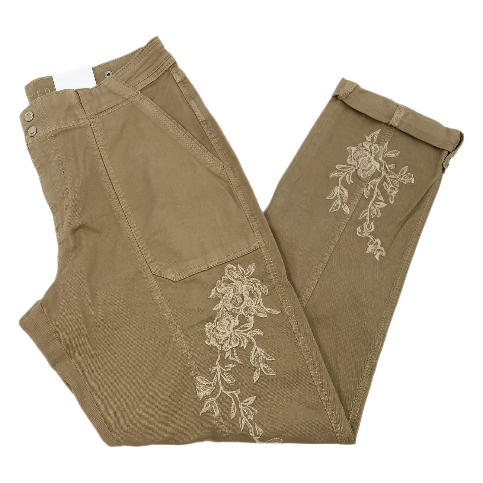White House Black Market Tan Cargo Cuffed Pants