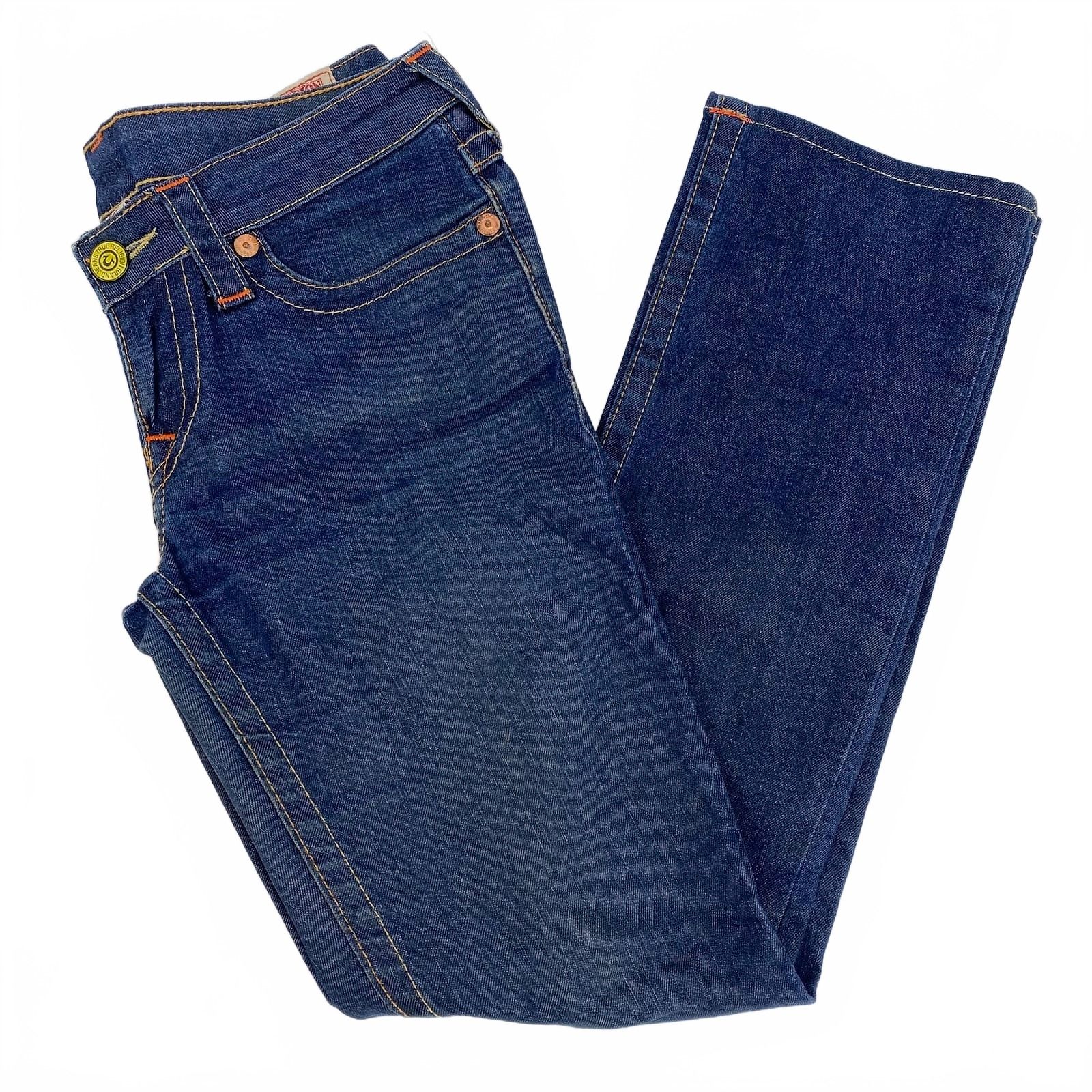 True Religion Blue Jeans Dark Wash Billy Low Rise