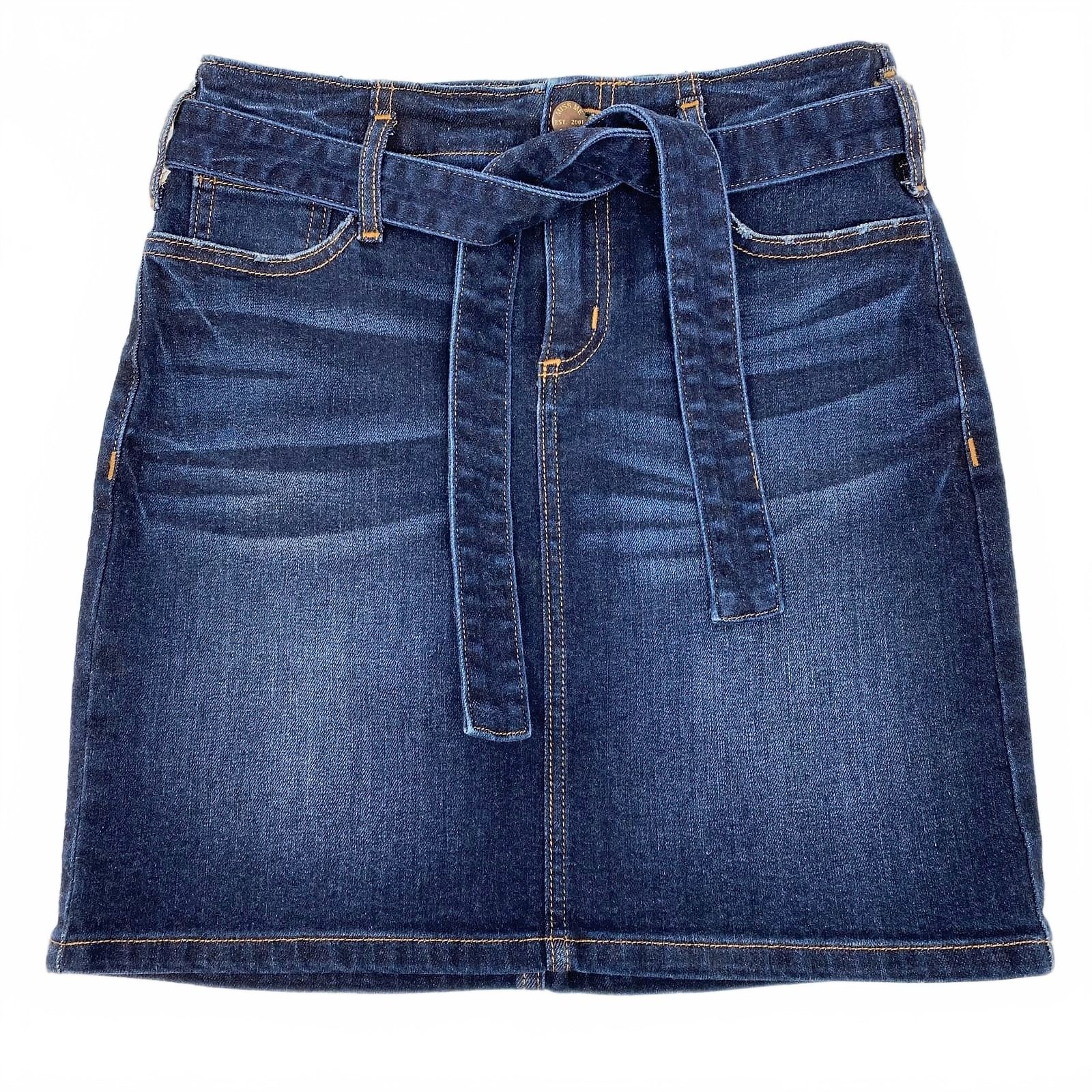 Miss Me Blue Denim Mini Skirt