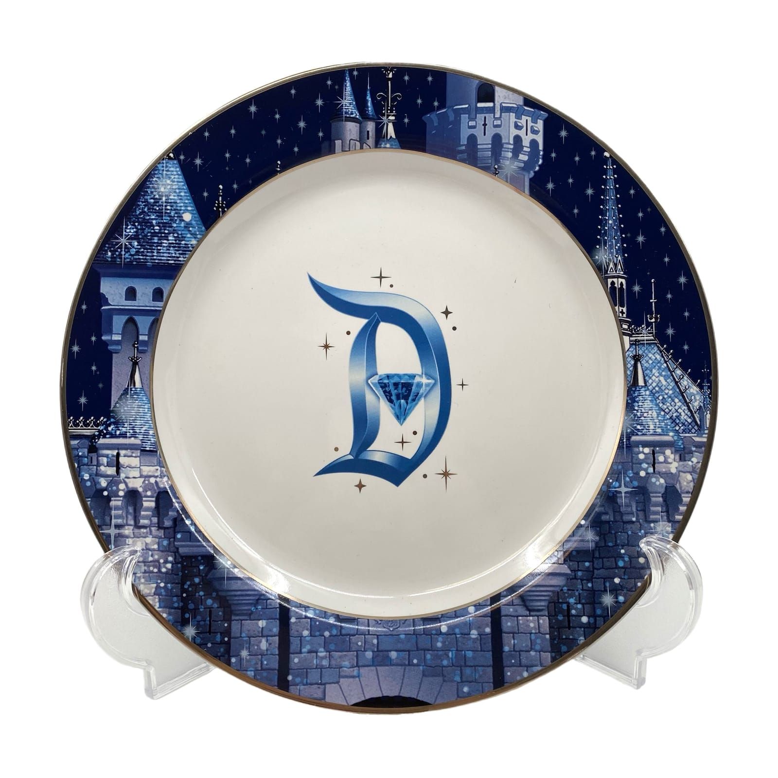 Disney White Blue Diamond Celebration Collectible Plate