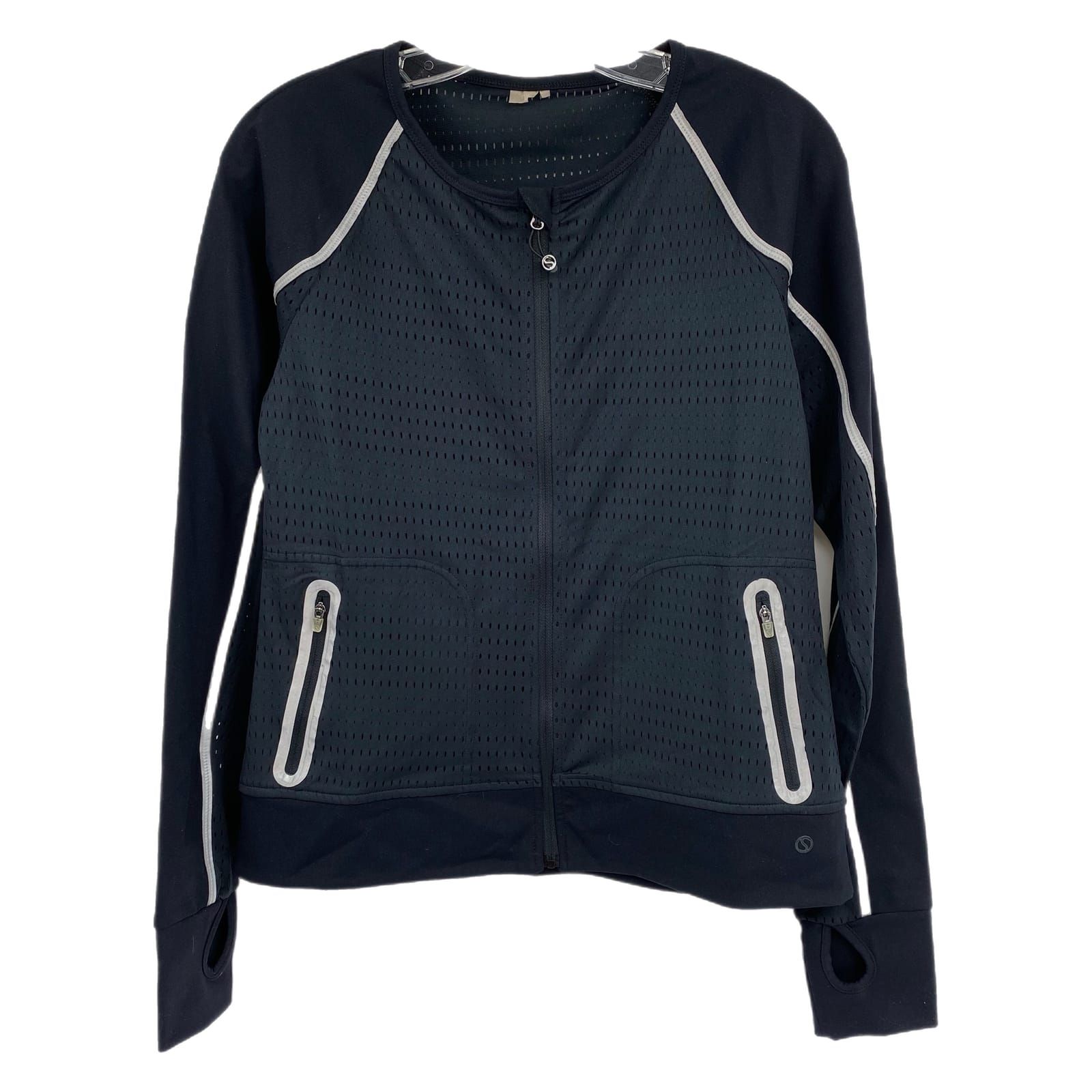Shape Black Athletic Mesh Zip-Up Jacket