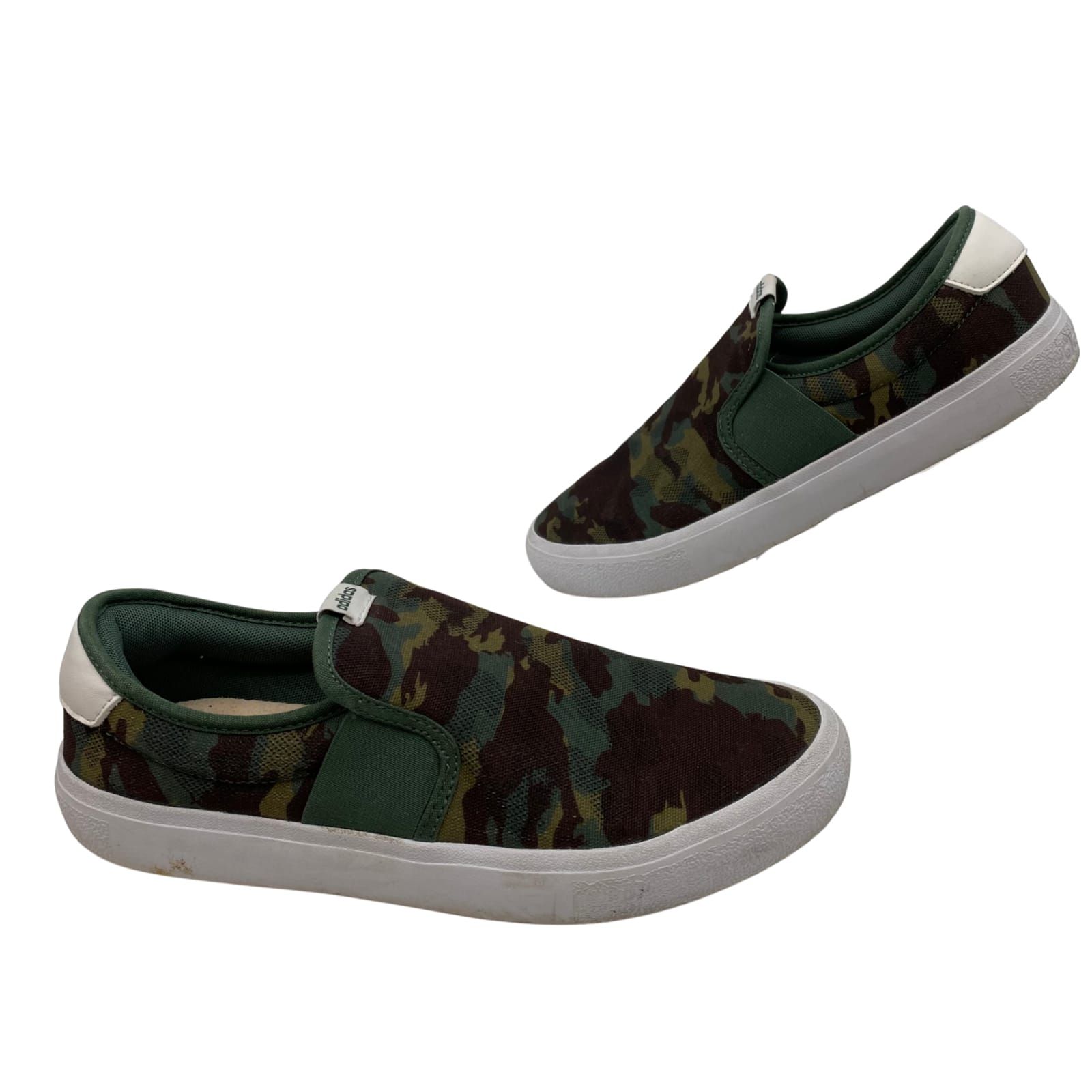 Adidas Green Camouflage Athletic Sneakers